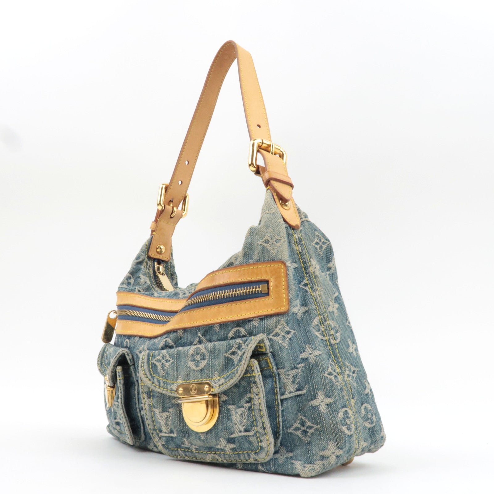 Louis Vuitton Monogram Denim Baggy PM Shoulder Bag M95049 AS0086 *Dust bag, Short Strap