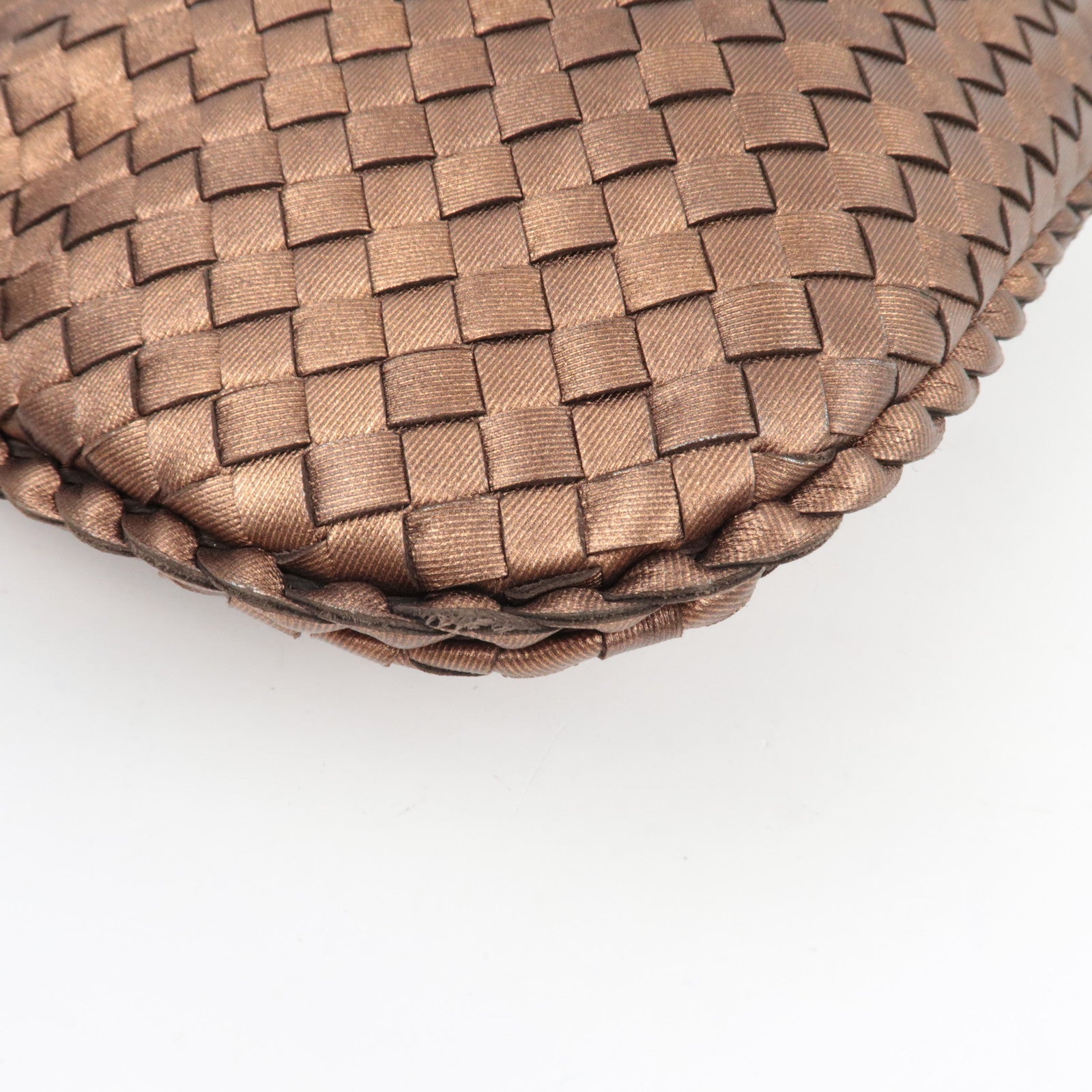 BOTTEGA VENETA Intrecciato Hobo One Shoulder Bag Leather Bronze 115653 *Dust bag