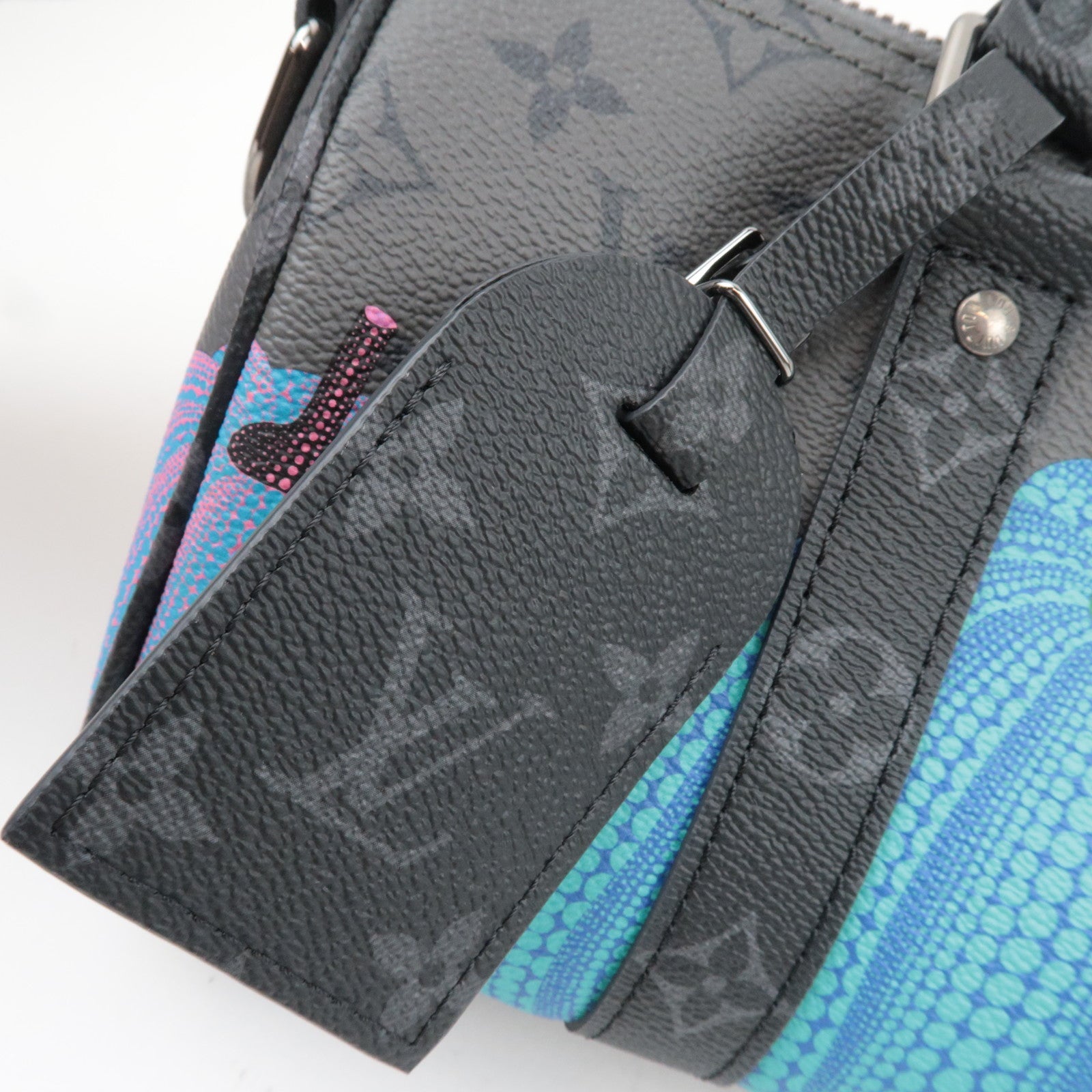 Louis Vuitton Yayoi Kusama Monogram Eclipse Reverse Keepall Bandouliere 25 Handbag M46437 RFID *Box, Dust bag, Strap, Name tag