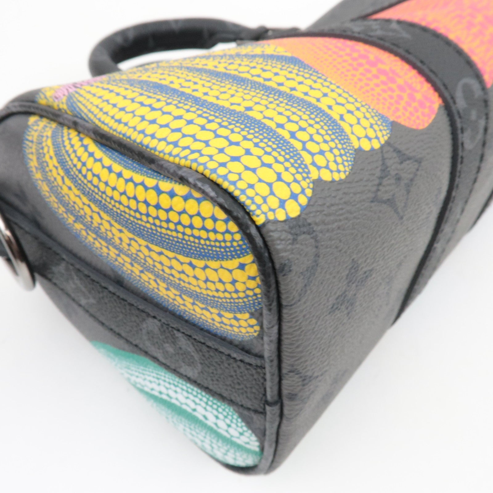 Louis Vuitton Yayoi Kusama Monogram Eclipse Reverse Keepall Bandouliere 25 Handbag M46437 RFID *Box, Dust bag, Strap, Name tag