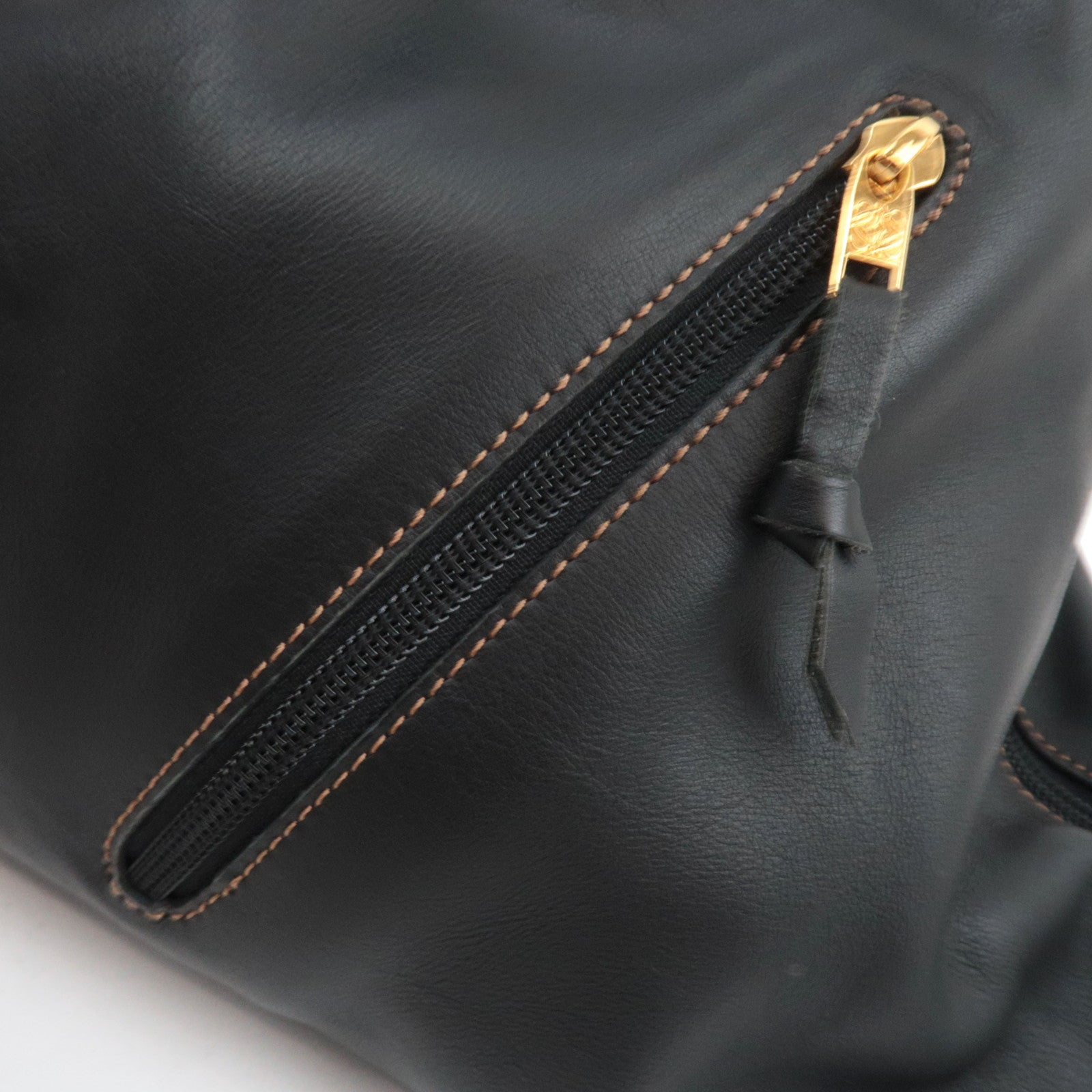 LOEWE Anton Sling Bag Shoulder Bag Leather Black Gold HDW *Pouch