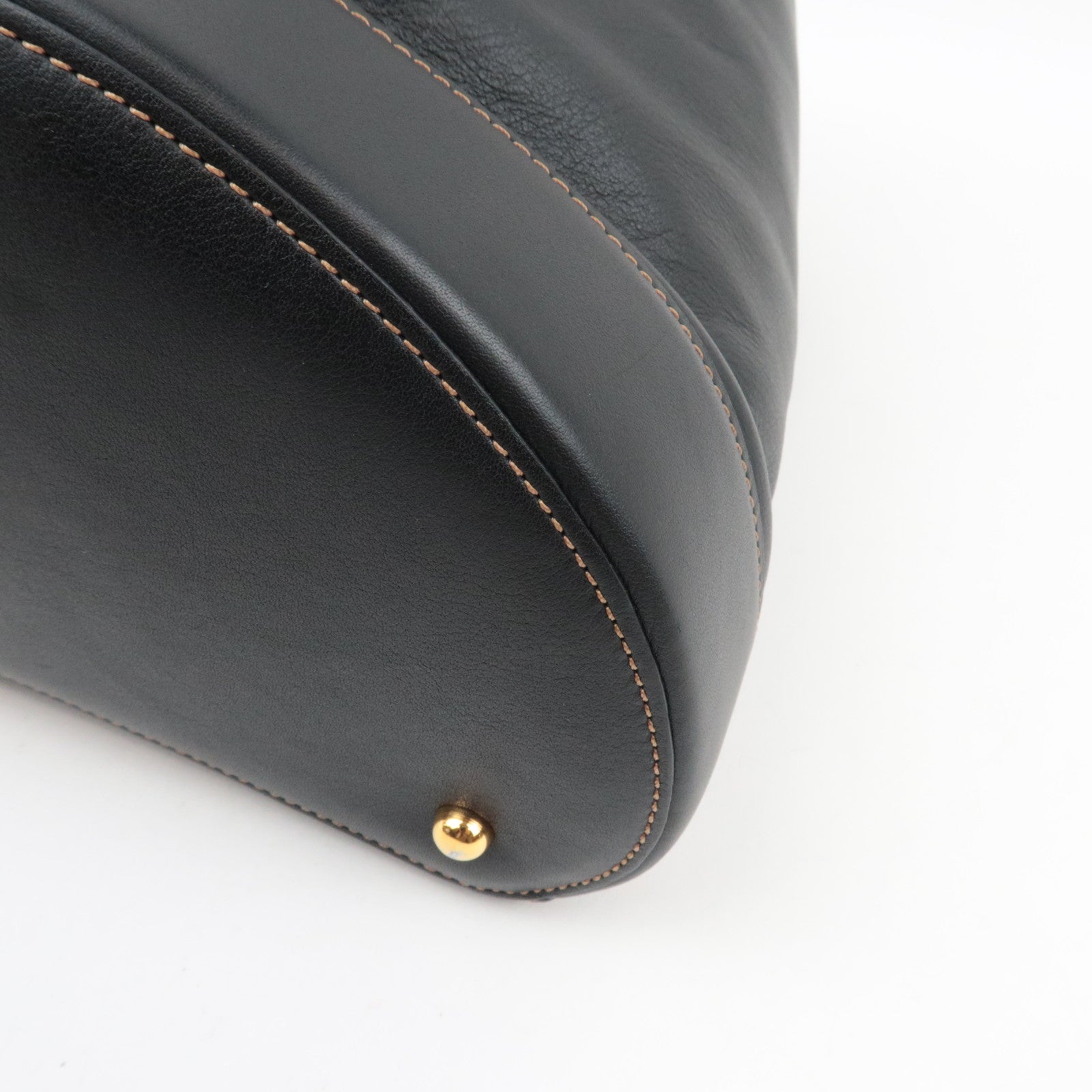 LOEWE Anton Sling Bag Shoulder Bag Leather Black Gold HDW *Pouch