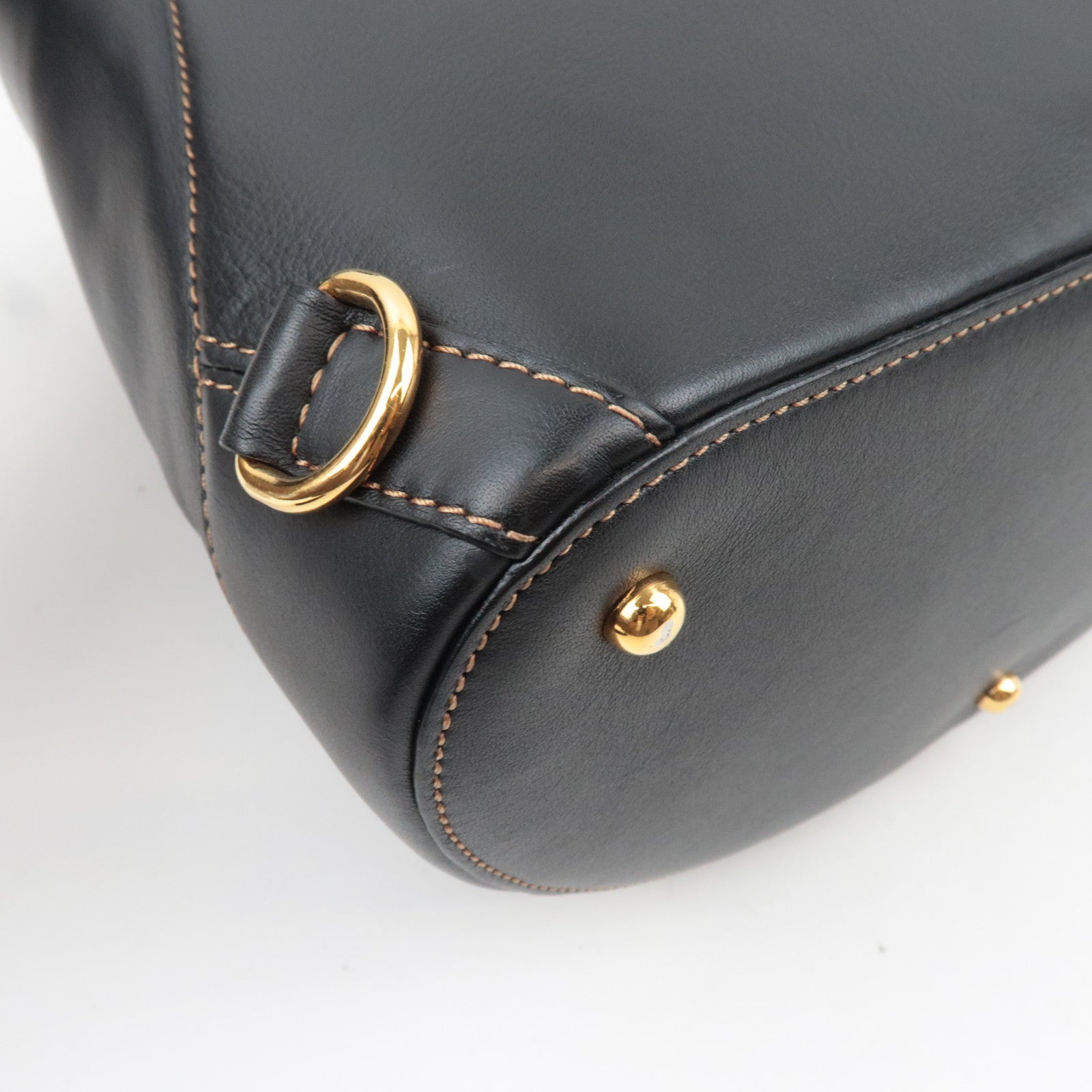 LOEWE Anton Sling Bag Shoulder Bag Leather Black Gold HDW *Pouch