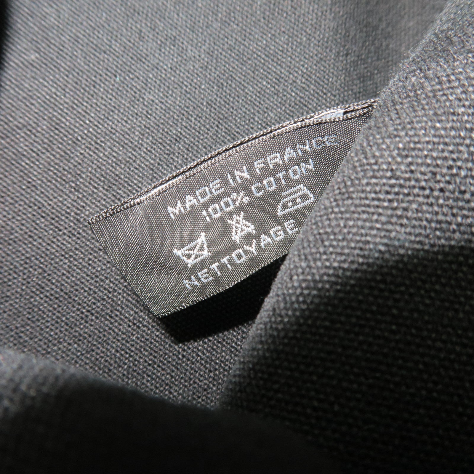 HERMES Polochon Mimile GM Shoulder Bag Canvas Leather Black