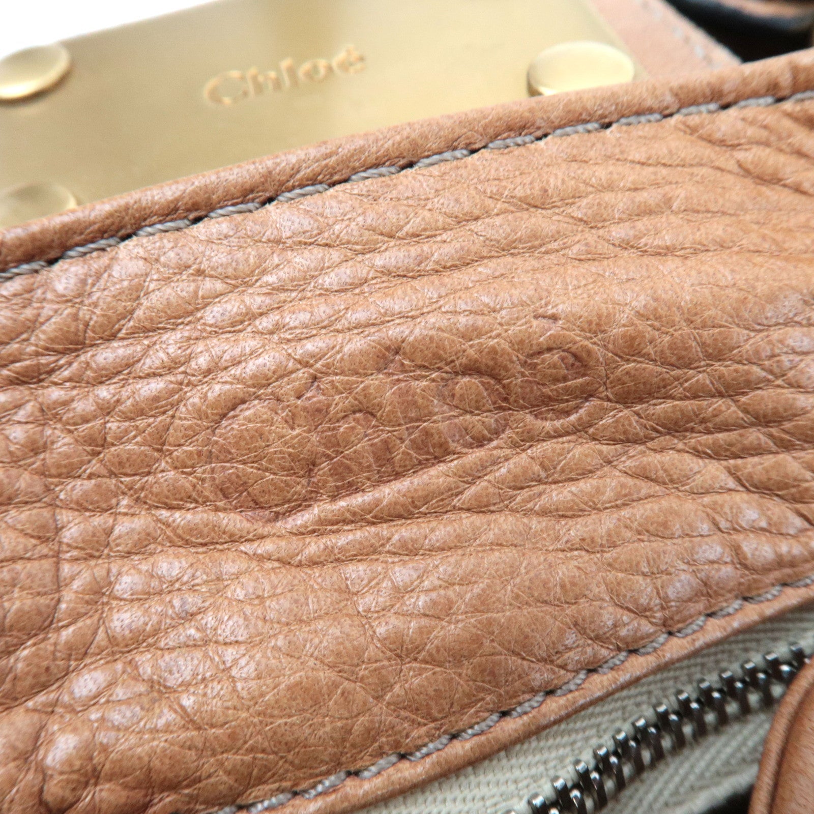 Chloe Paddington Handbag Leather Light Brown *Key Lock