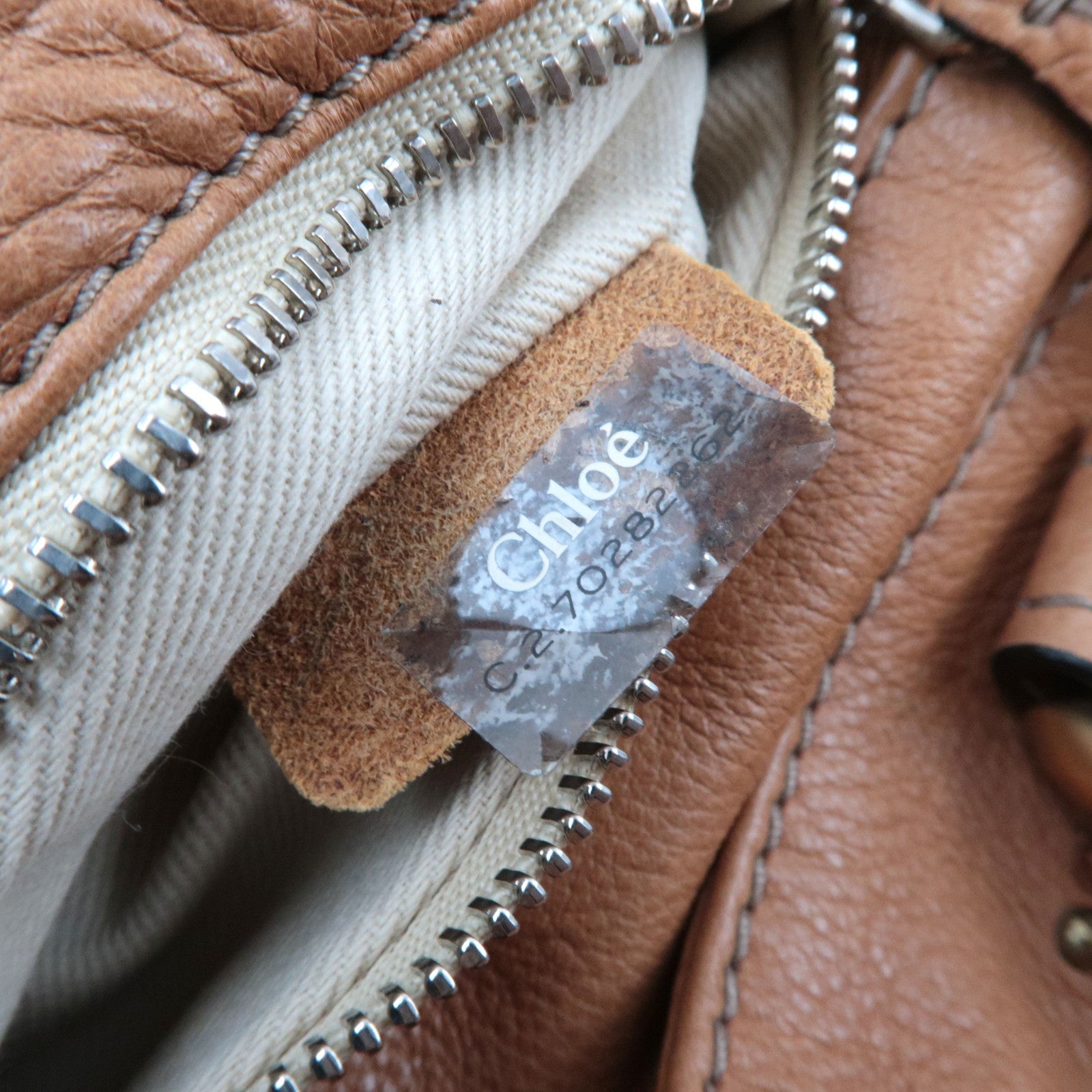 Chloe Paddington Handbag Leather Light Brown *Key Lock