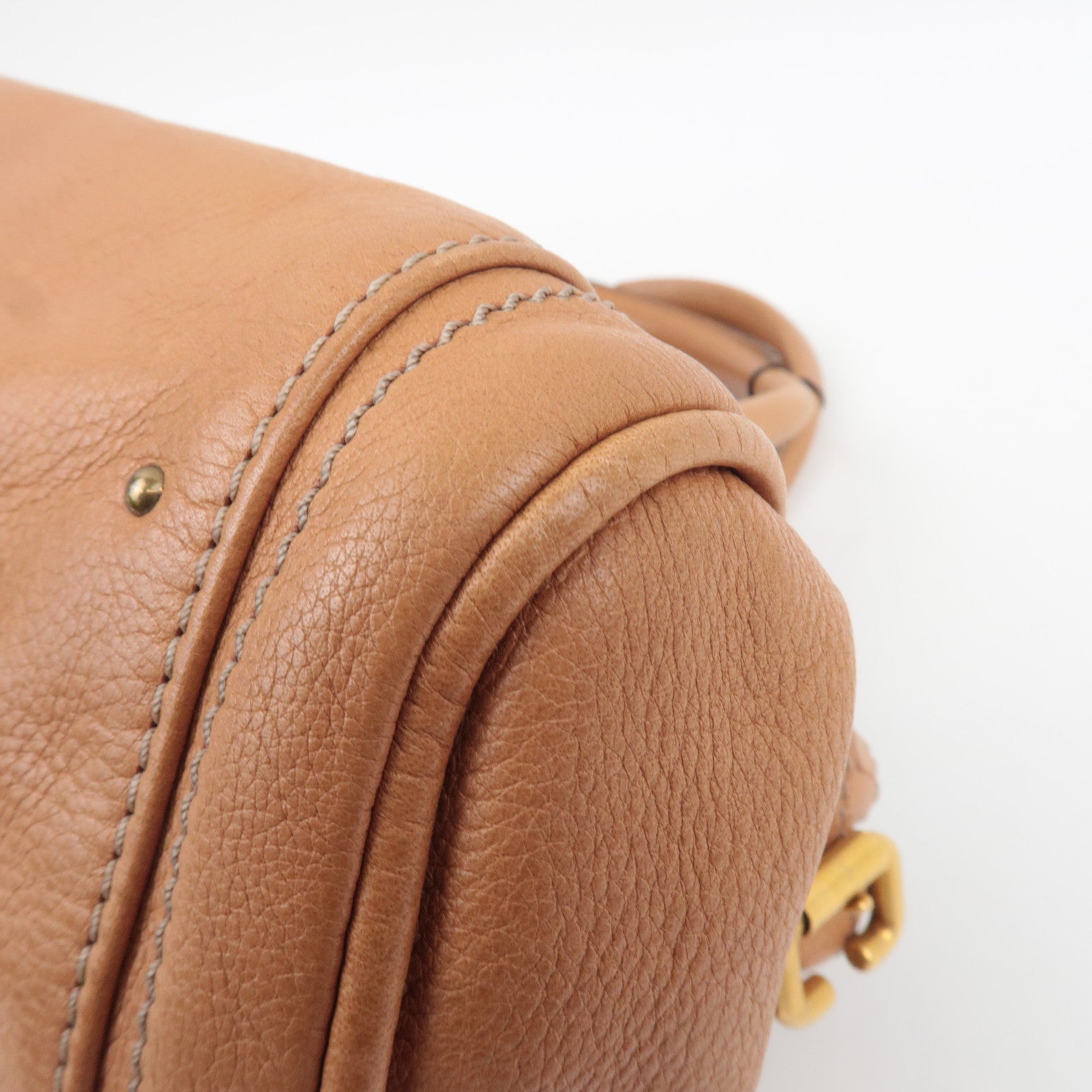 Chloe Paddington Handbag Leather Light Brown *Key Lock