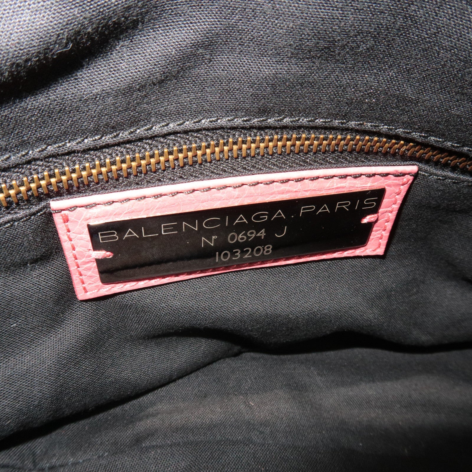 BALENCIAGA The First Handbag Leather Pink 103208 *Mirror