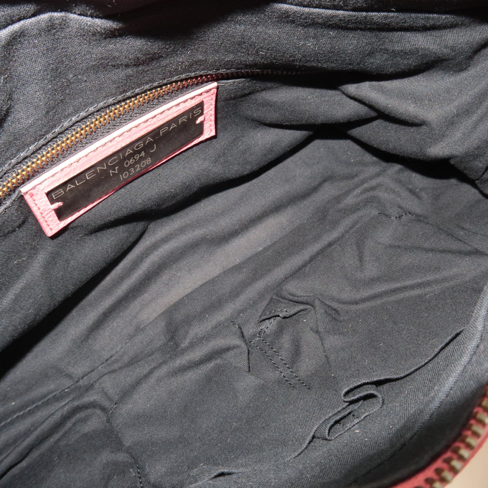 BALENCIAGA The First Handbag Leather Pink 103208 *Mirror