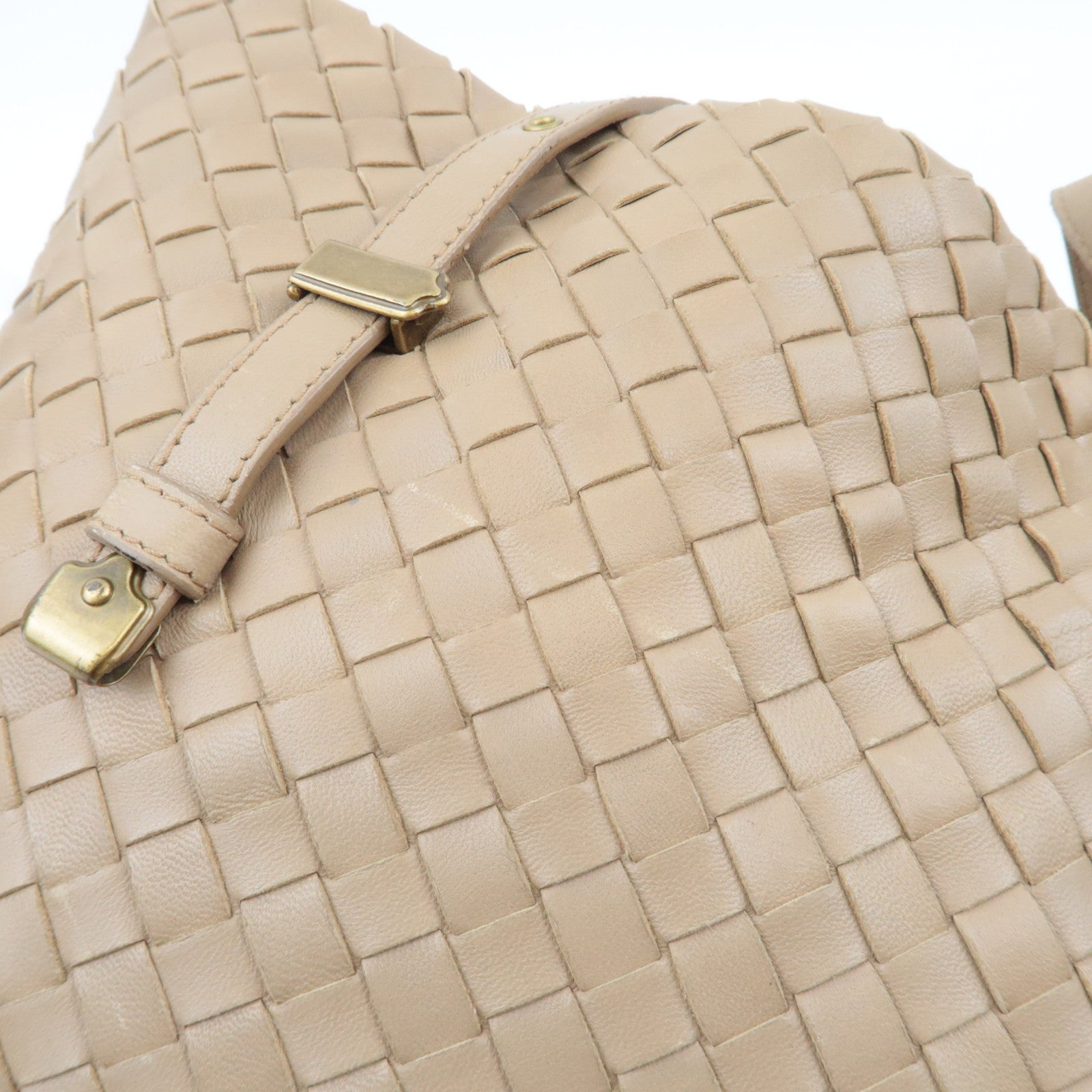 BOTTEGA VENETA Intrecciato Tote Bag Leather Beige 162937