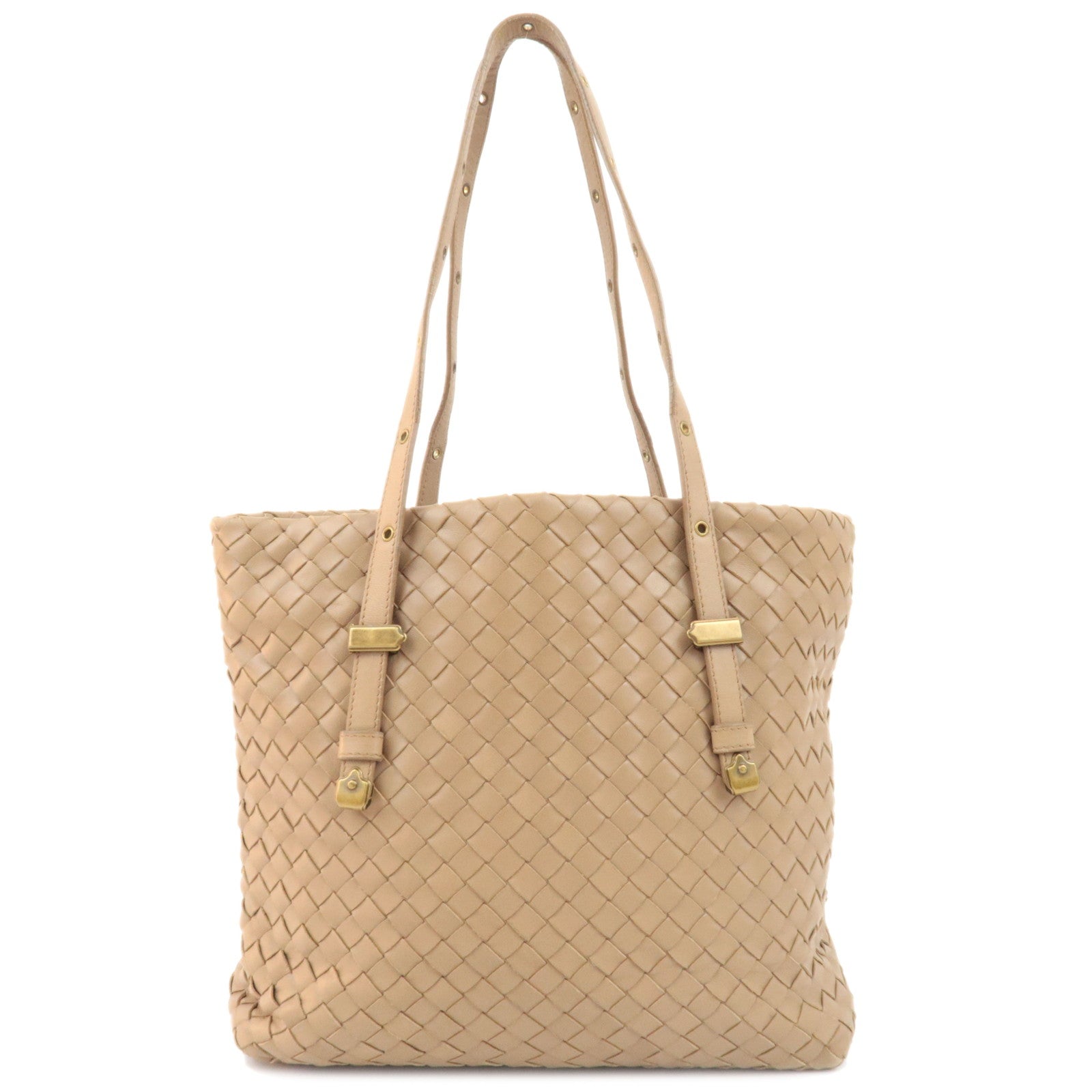 BOTTEGA VENETA Intrecciato Tote Bag Leather Beige 16293781765