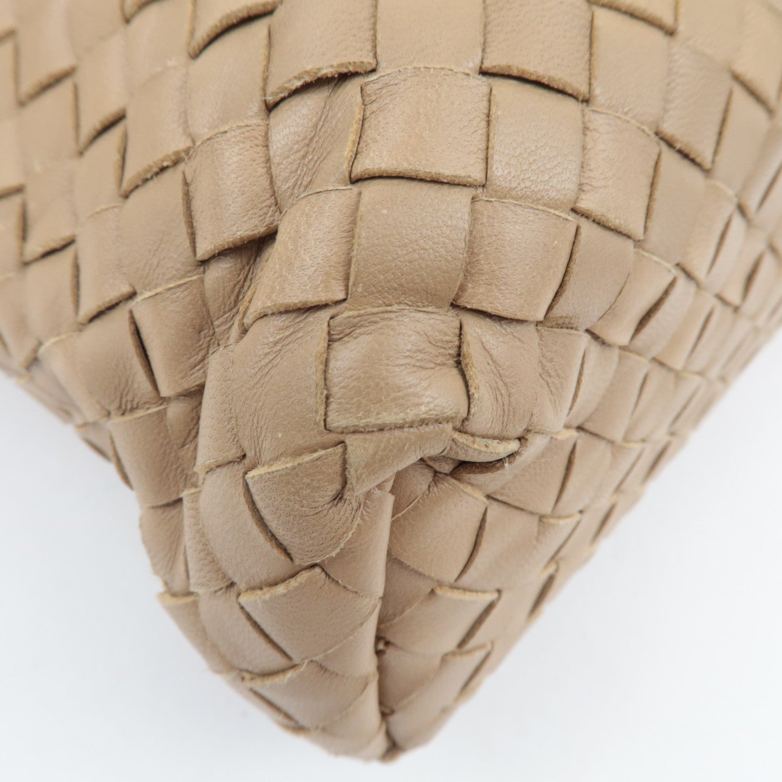 BOTTEGA VENETA Intrecciato Tote Bag Leather Beige 162937
