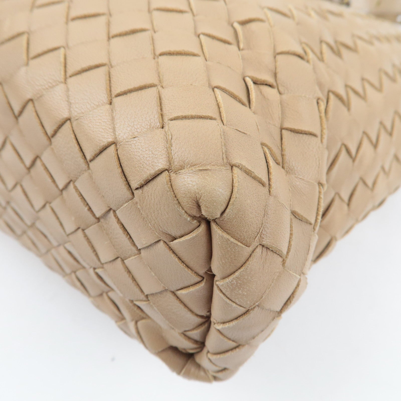 BOTTEGA VENETA Intrecciato Tote Bag Leather Beige 162937