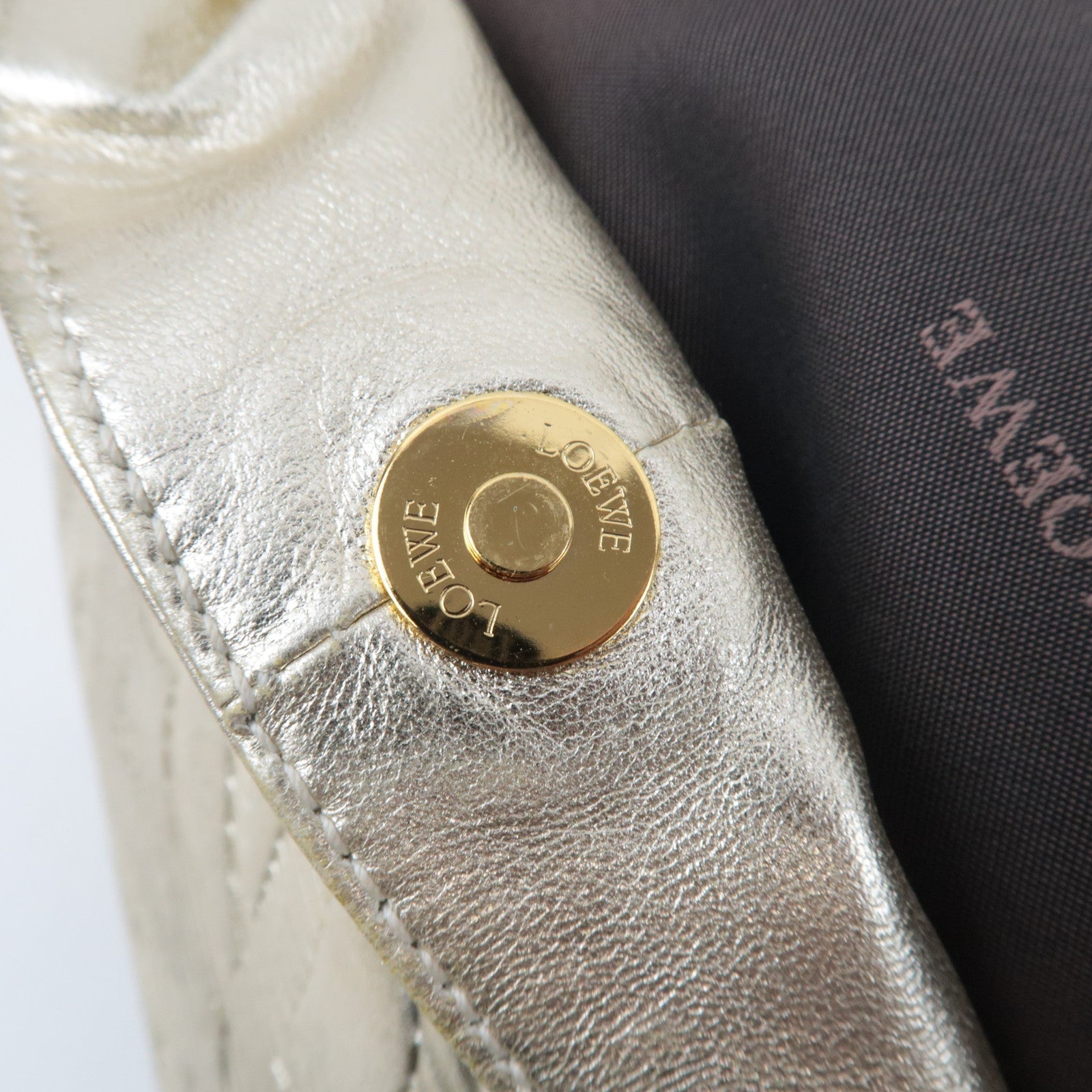 LOEWE Anagram Nappa Aire Handbag Leather Gold