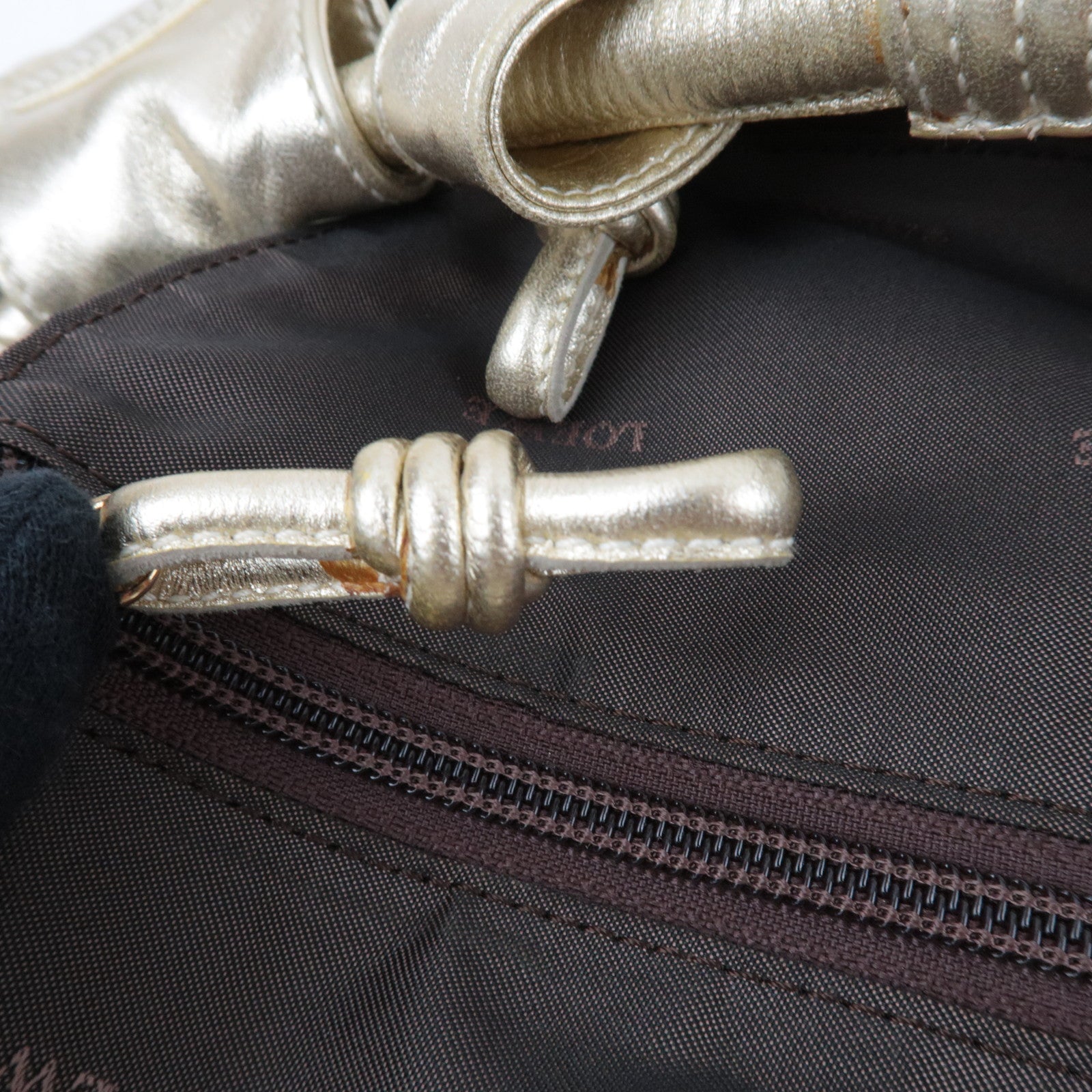 LOEWE Anagram Nappa Aire Handbag Leather Gold