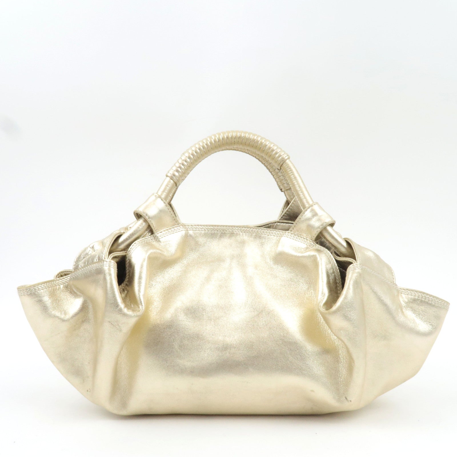 LOEWE Anagram Nappa Aire Handbag Leather Gold