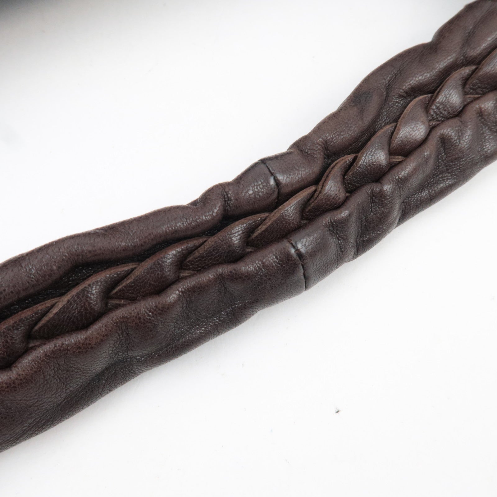 BOTTEGA VENETA Intrecciato Hobo One-Shoulder Bag Leather Brown 115653 *Mirror