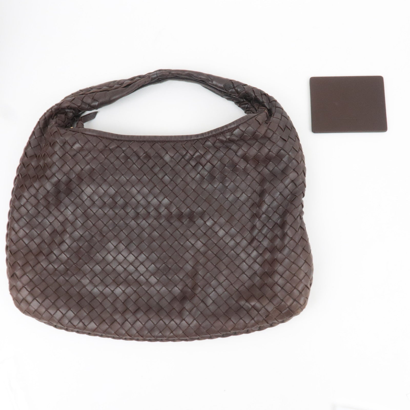 BOTTEGA VENETA Intrecciato Hobo One-Shoulder Bag Leather Brown 115653 *Mirror