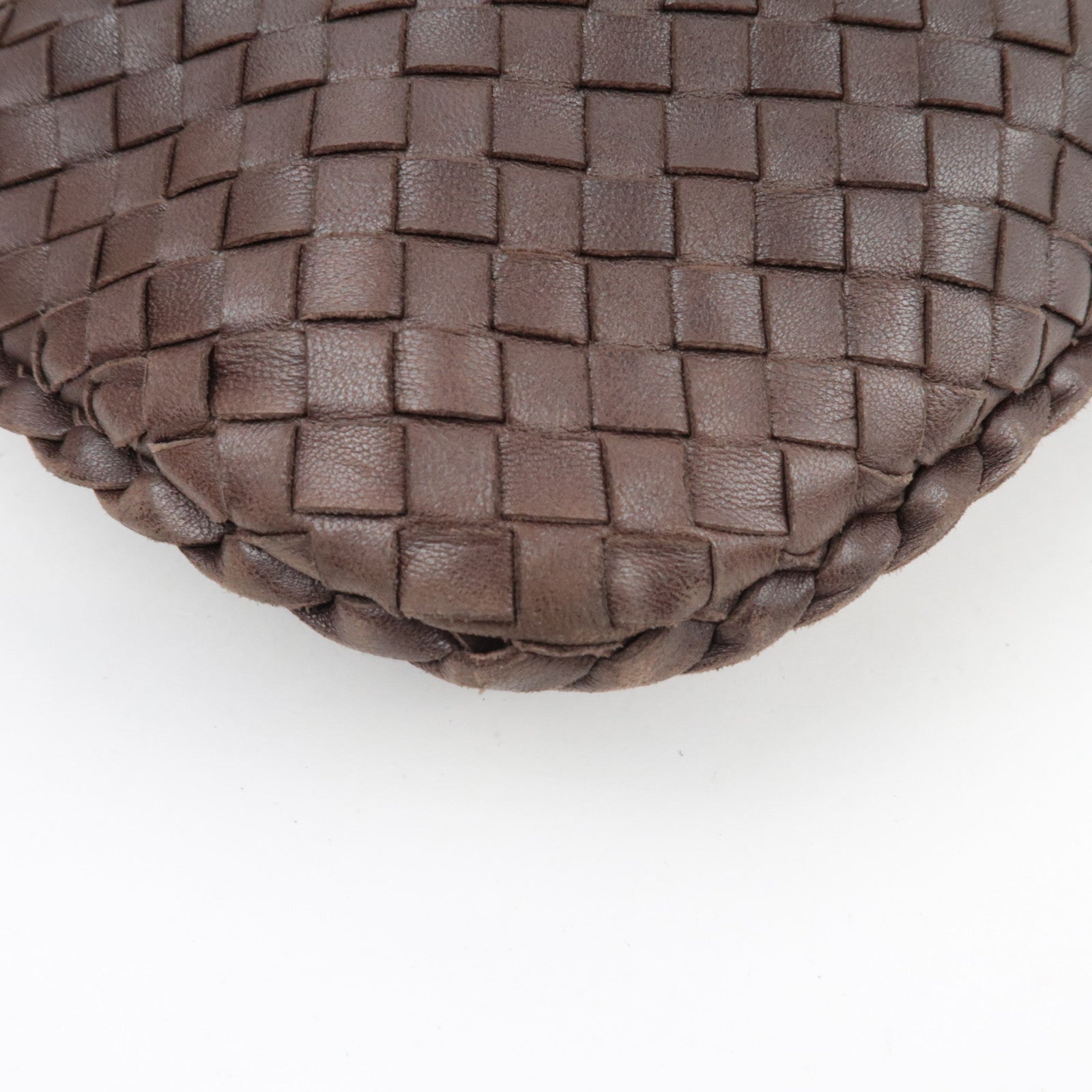 BOTTEGA VENETA Intrecciato Hobo One-Shoulder Bag Leather Brown 115653 *Mirror