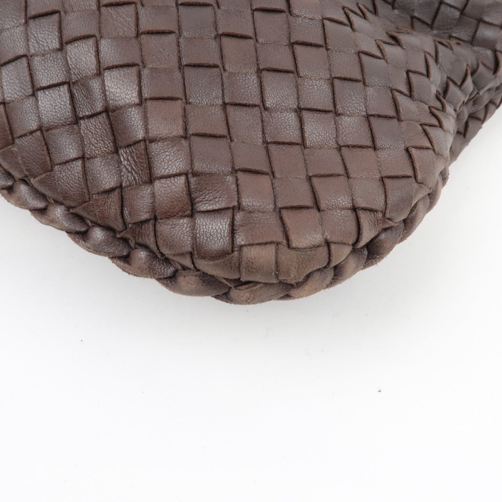 BOTTEGA VENETA Intrecciato Hobo One-Shoulder Bag Leather Brown 115653 *Mirror