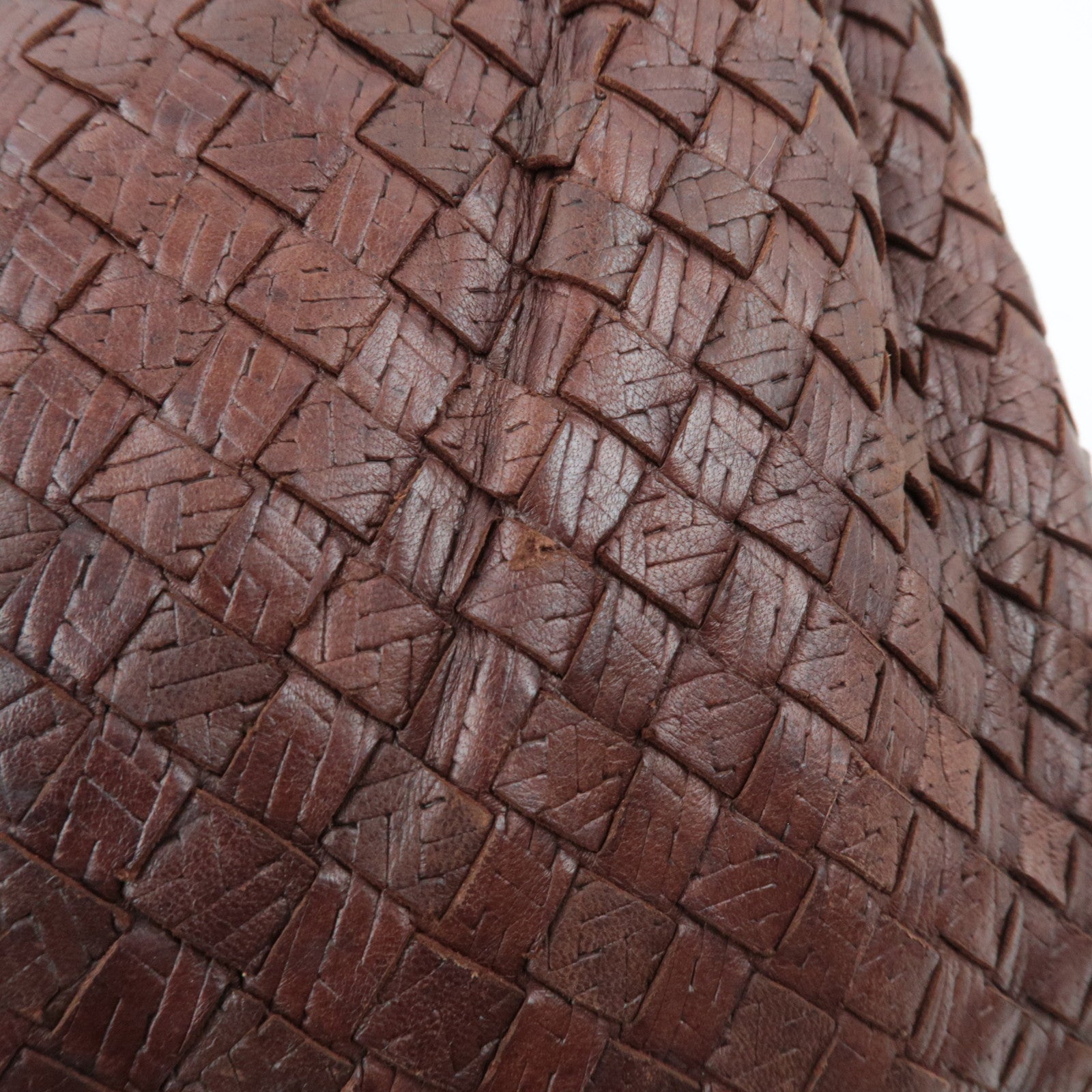 BOTTEGA VENETA Intrecciato Hobo One-Shoulder Bag Leather Brown 115653