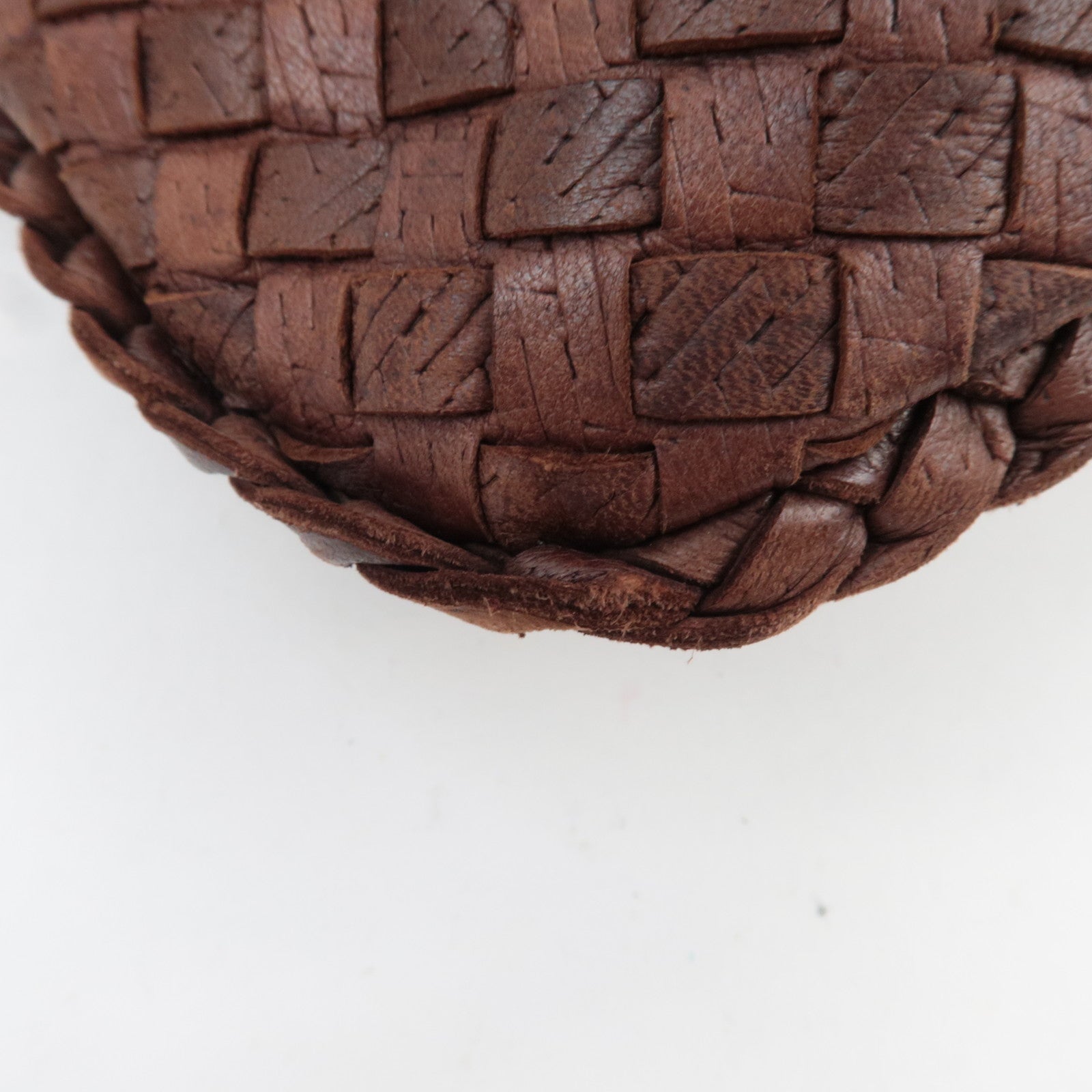 BOTTEGA VENETA Intrecciato Hobo One-Shoulder Bag Leather Brown 115653