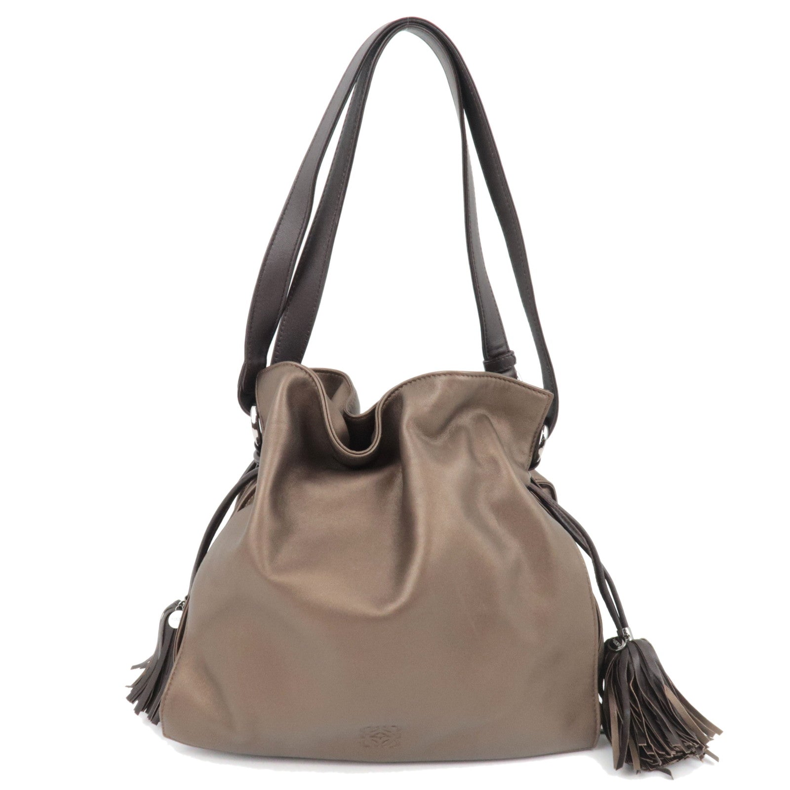 LOEWE Flamenco Shoulder Bag Nappa Leather Bronze81781