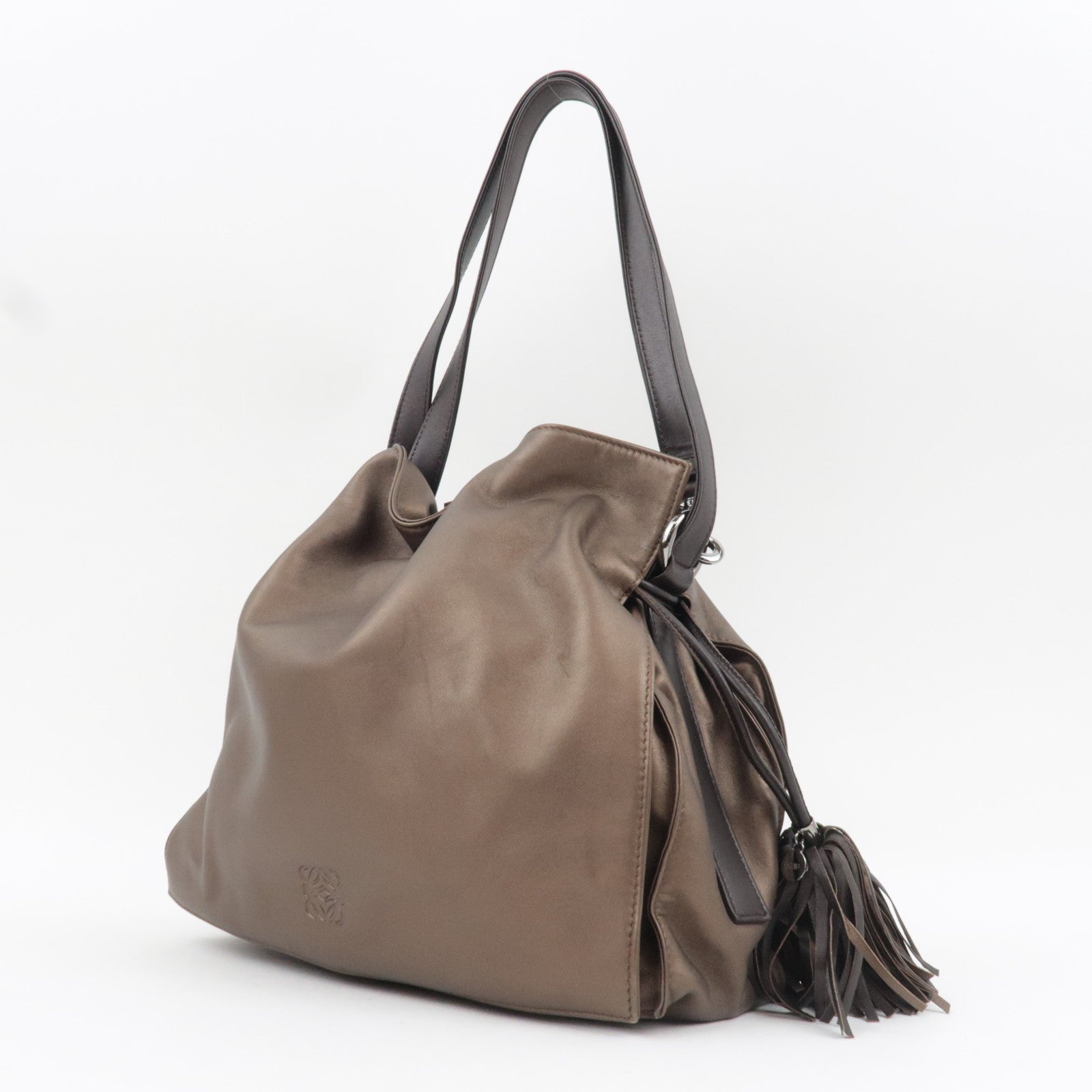 LOEWE Flamenco Shoulder Bag Nappa Leather Bronze