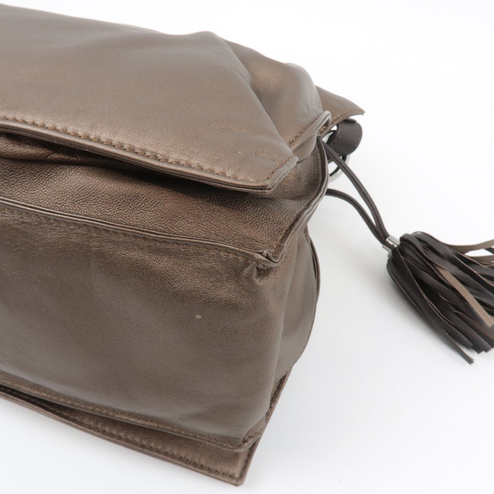 LOEWE Flamenco Shoulder Bag Nappa Leather Bronze