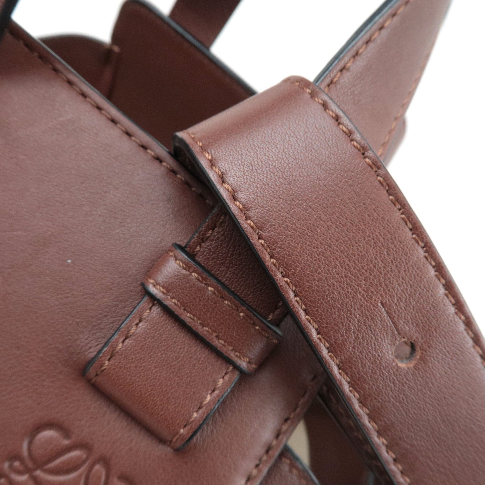 LOEWE Hammock Medium Shoulder Bag Leather Brown *Strap