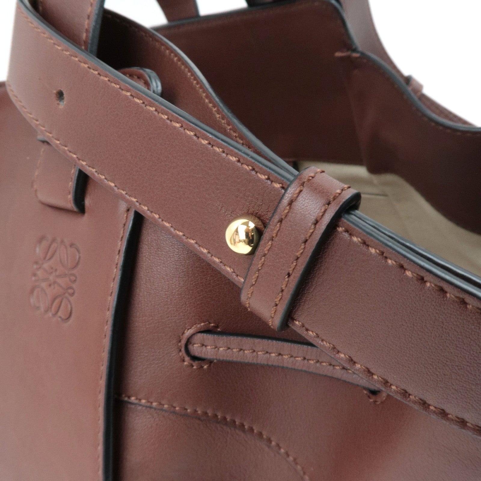 LOEWE Hammock Medium Shoulder Bag Leather Brown *Strap