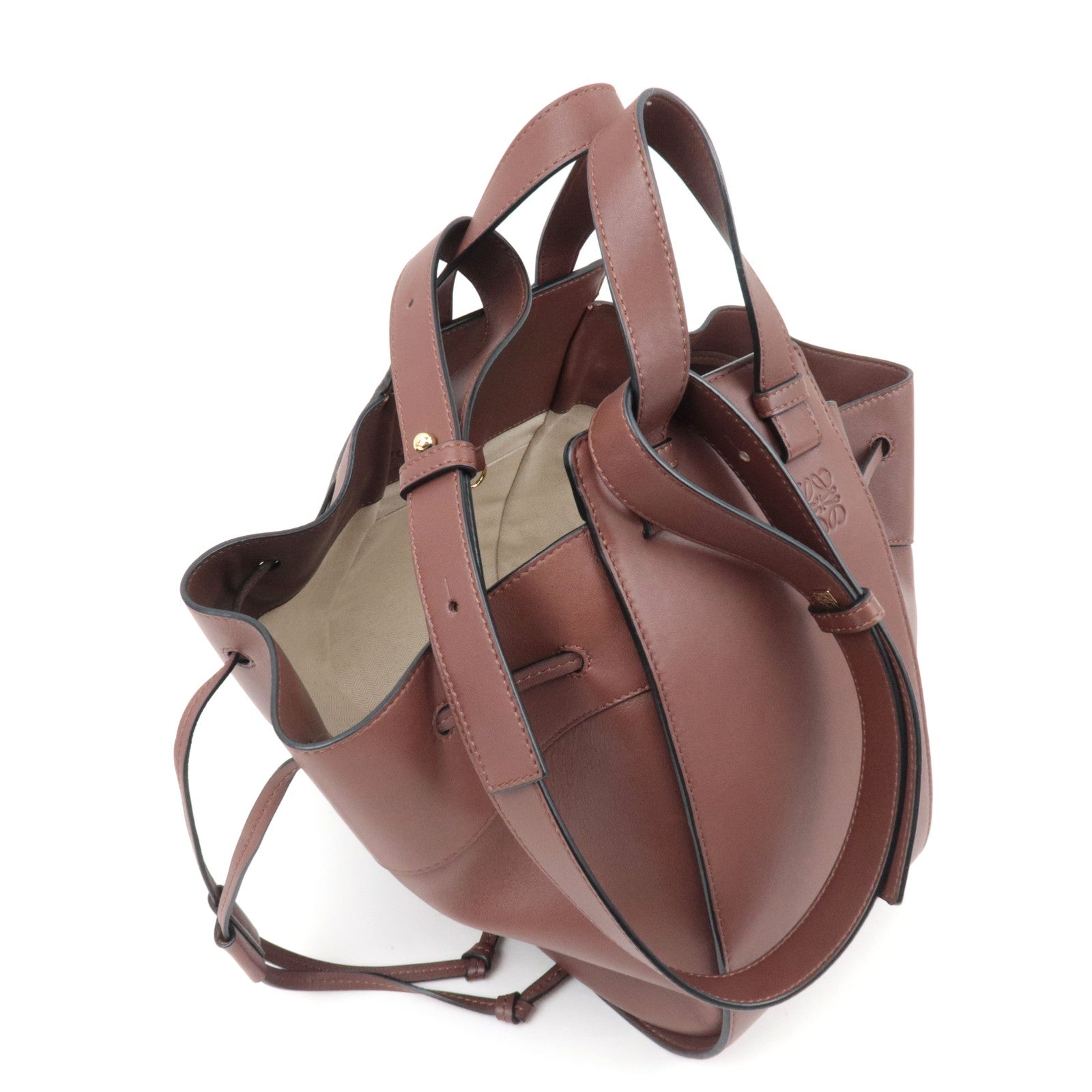 LOEWE Hammock Medium Shoulder Bag Leather Brown *Strap