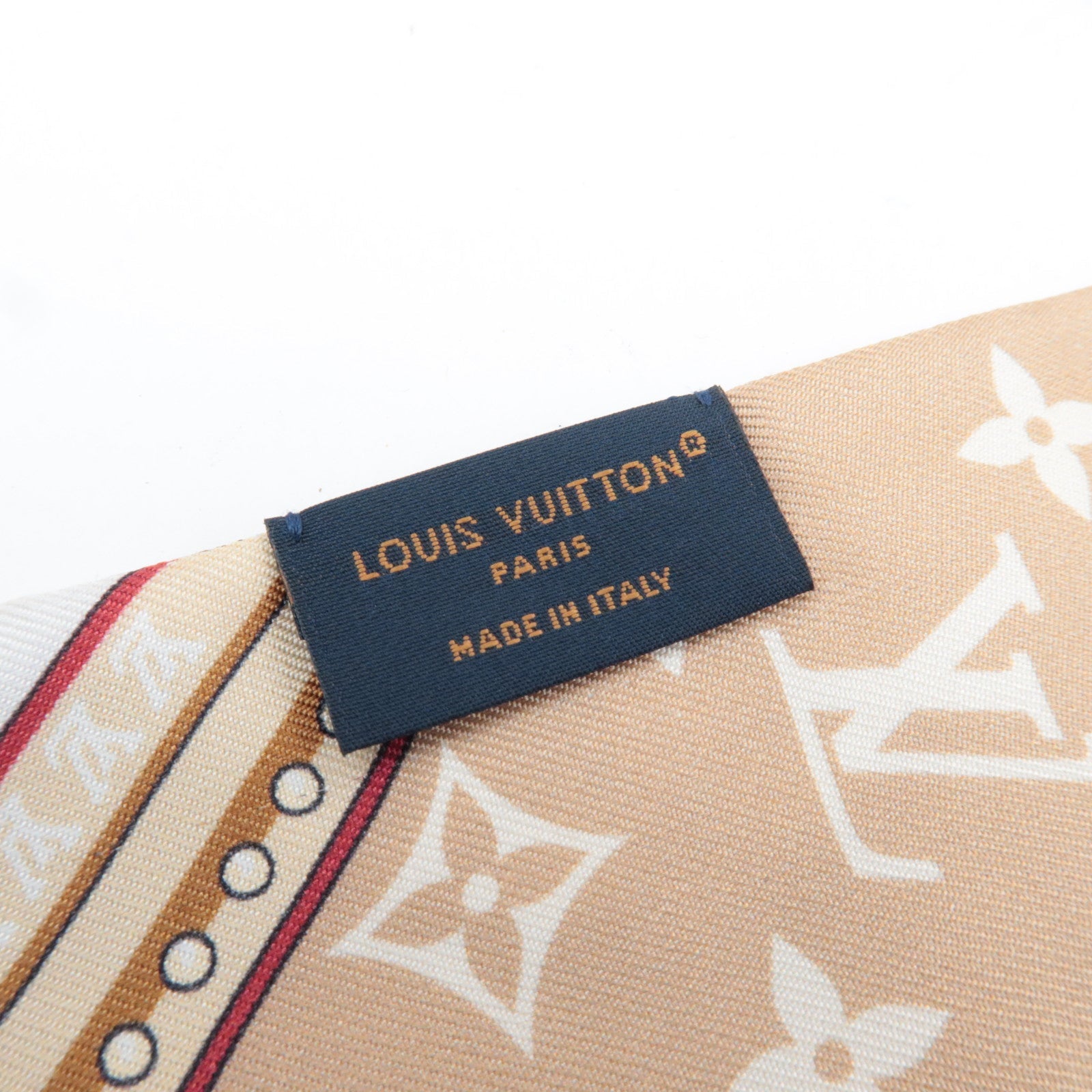 Louis Vuitton Bandeau BB Ultimate Twilly Scarf 100% Silk Beige M77777