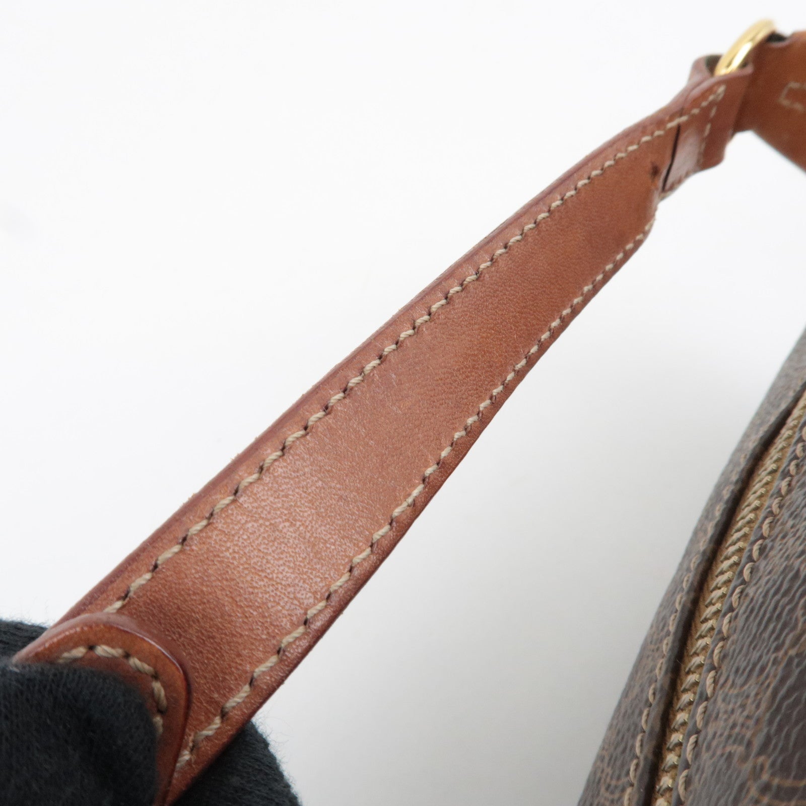 CELINE Macadam Small Handbag PVC Leather Brown