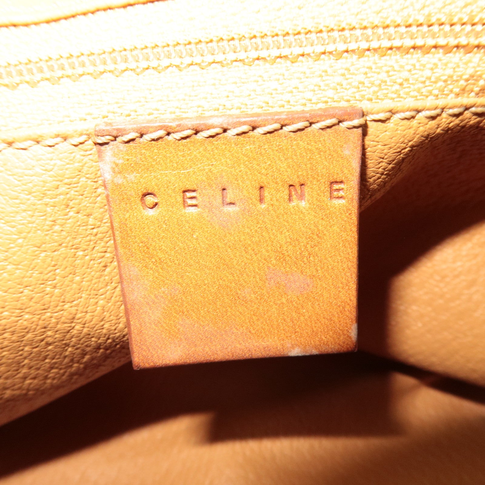 CELINE Macadam Small Handbag PVC Leather Brown