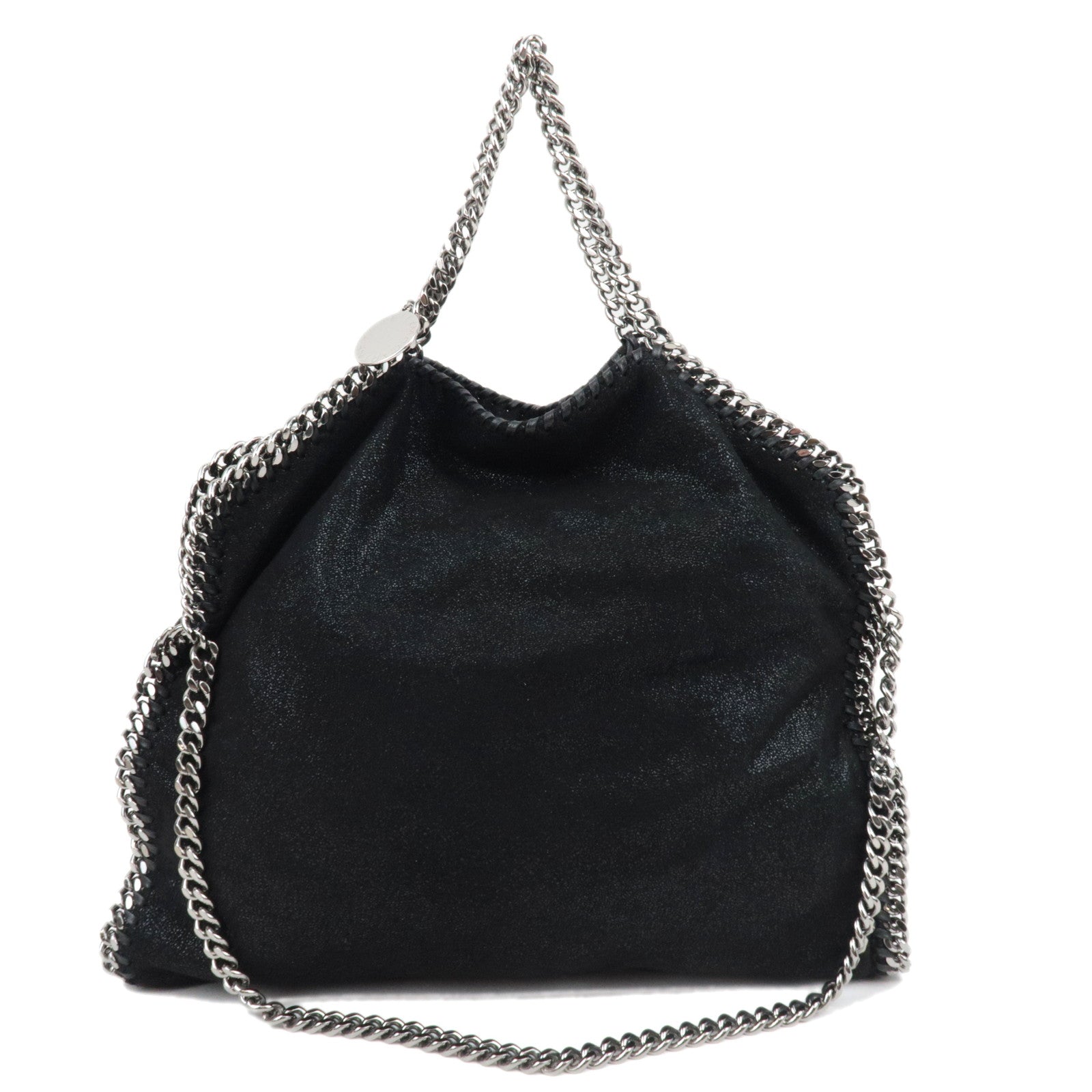 Stella McCartney Falabella Fold Over Chain Shoulder Bag Vegan Leather Black *Dust bag81838