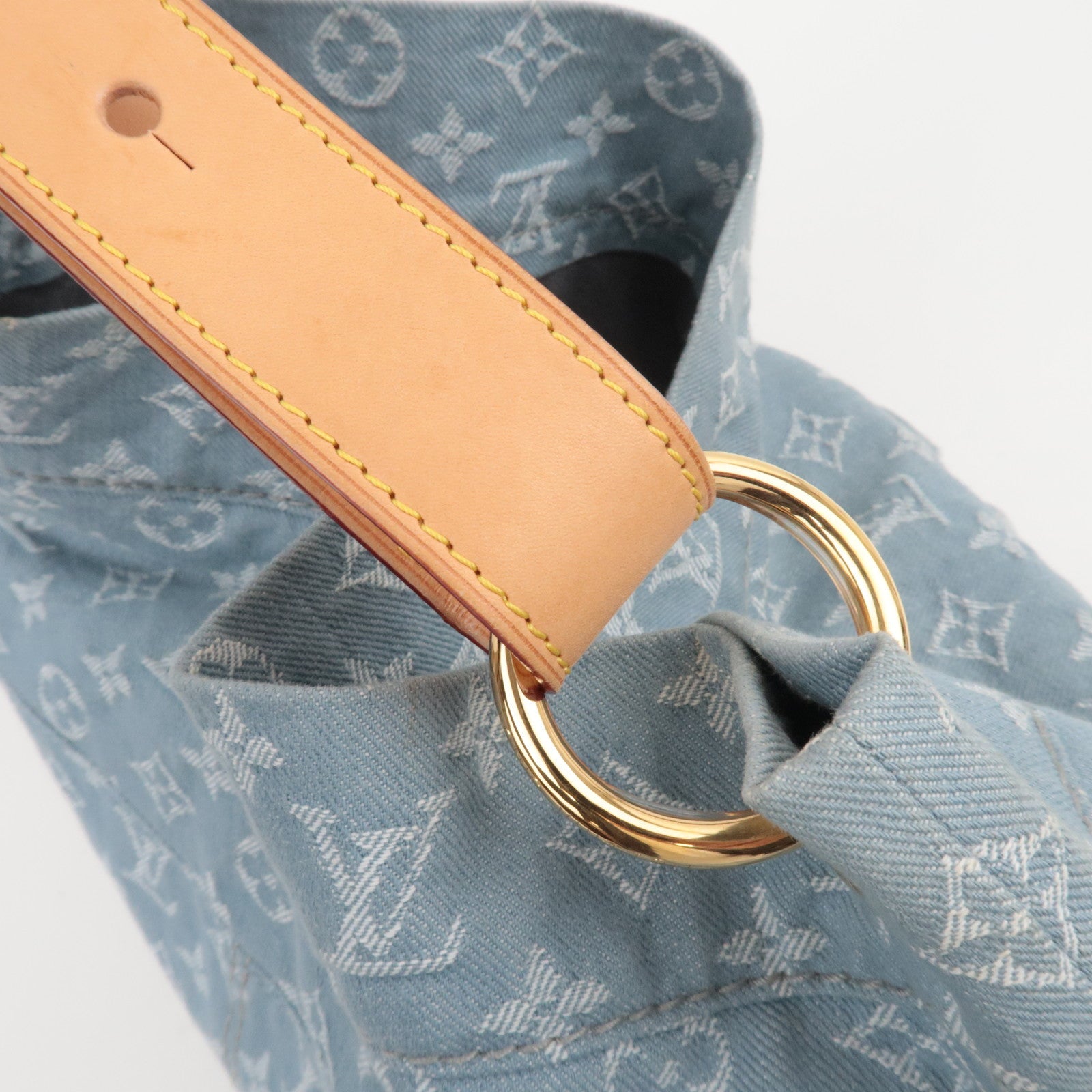 Louis Vuitton Monogram Denim Daily GM Handbag Blue Clair M40492 FO2141 *Dust Bag