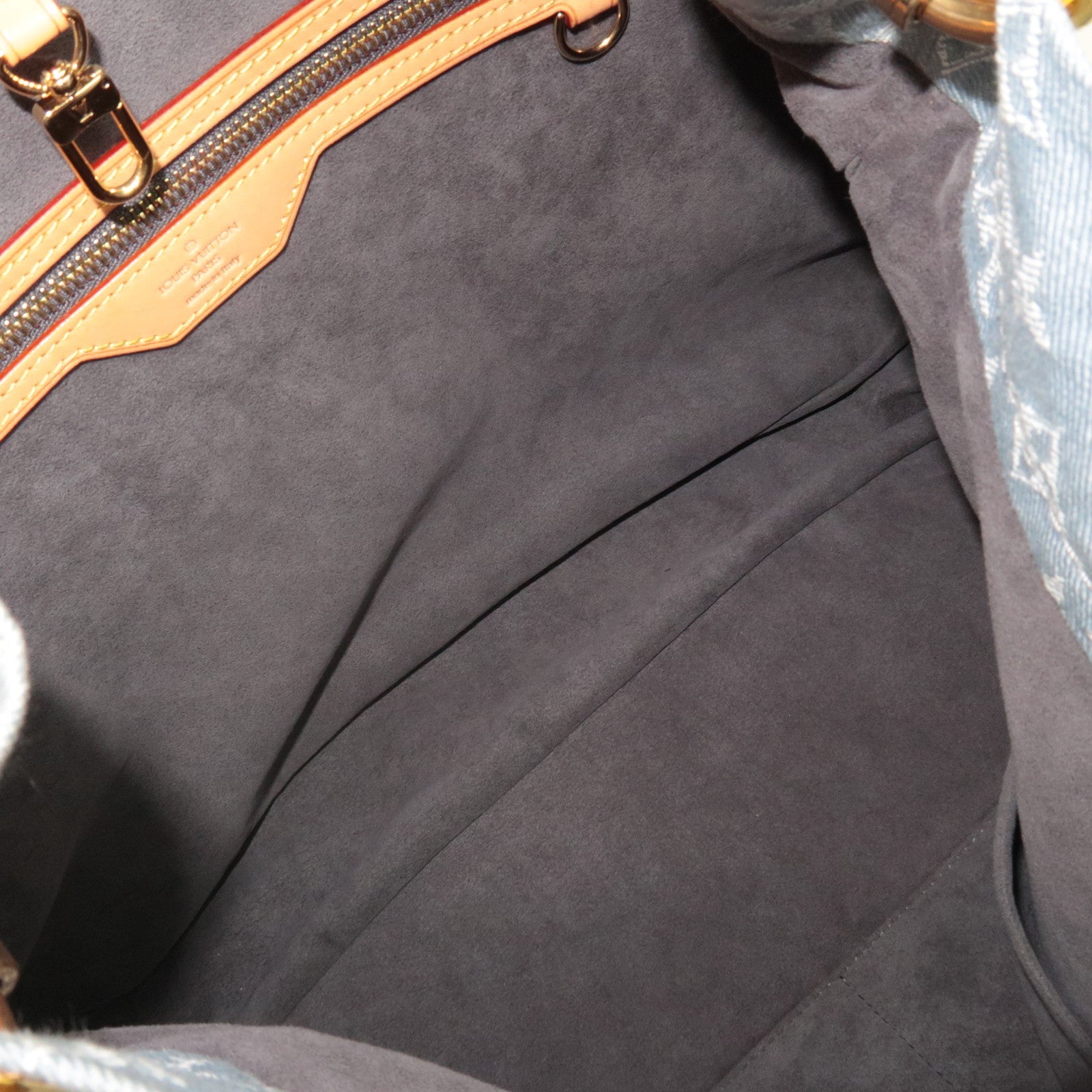 Louis Vuitton Monogram Denim Daily GM Handbag Blue Clair M40492 FO2141 *Dust Bag