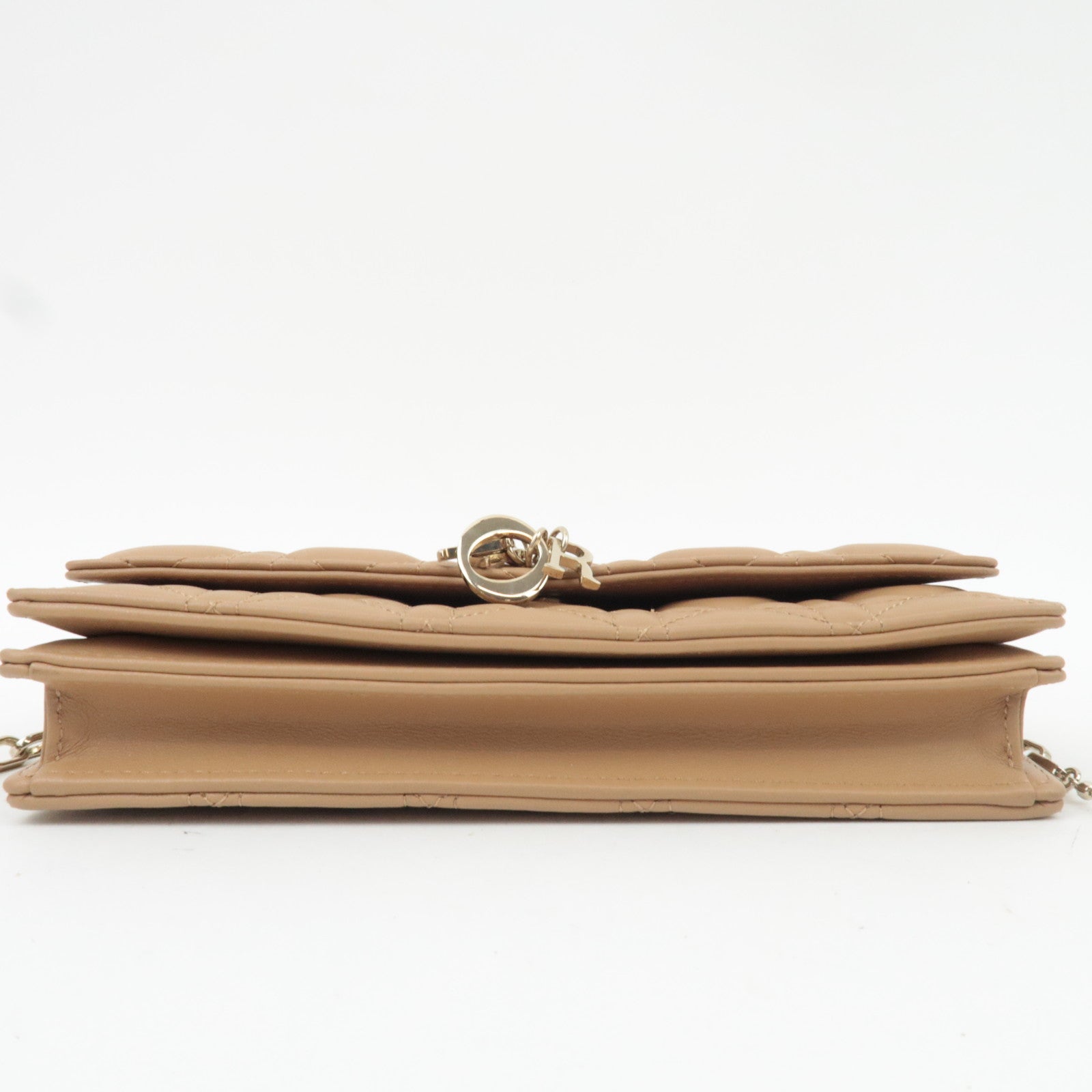 Christian Dior Cannage My Dior Mini Bag Lambskin Tan S0980ONMJ *Box, Dust bag, Chain Strap