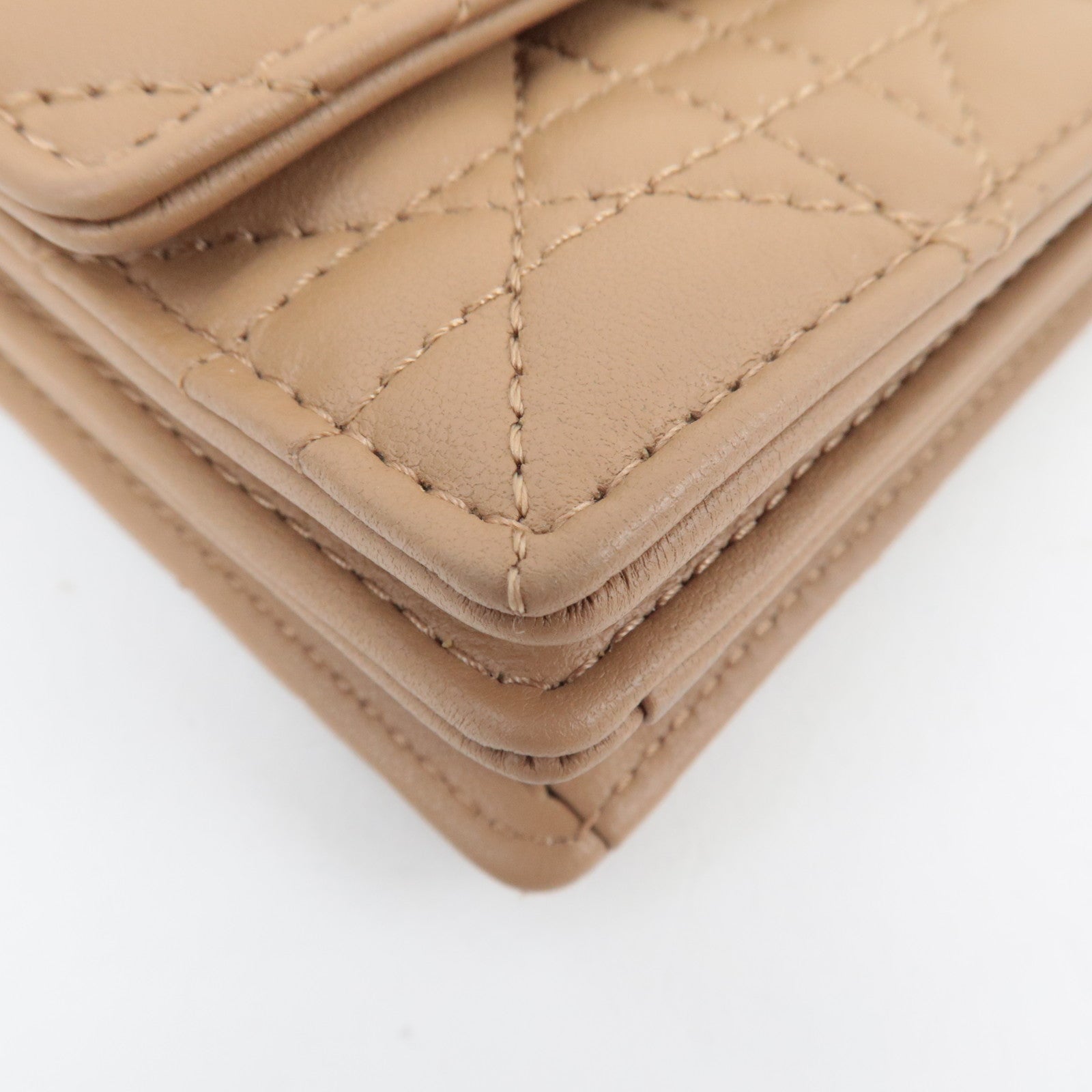 Christian Dior Cannage My Dior Mini Bag Lambskin Tan S0980ONMJ *Box, Dust bag, Chain Strap