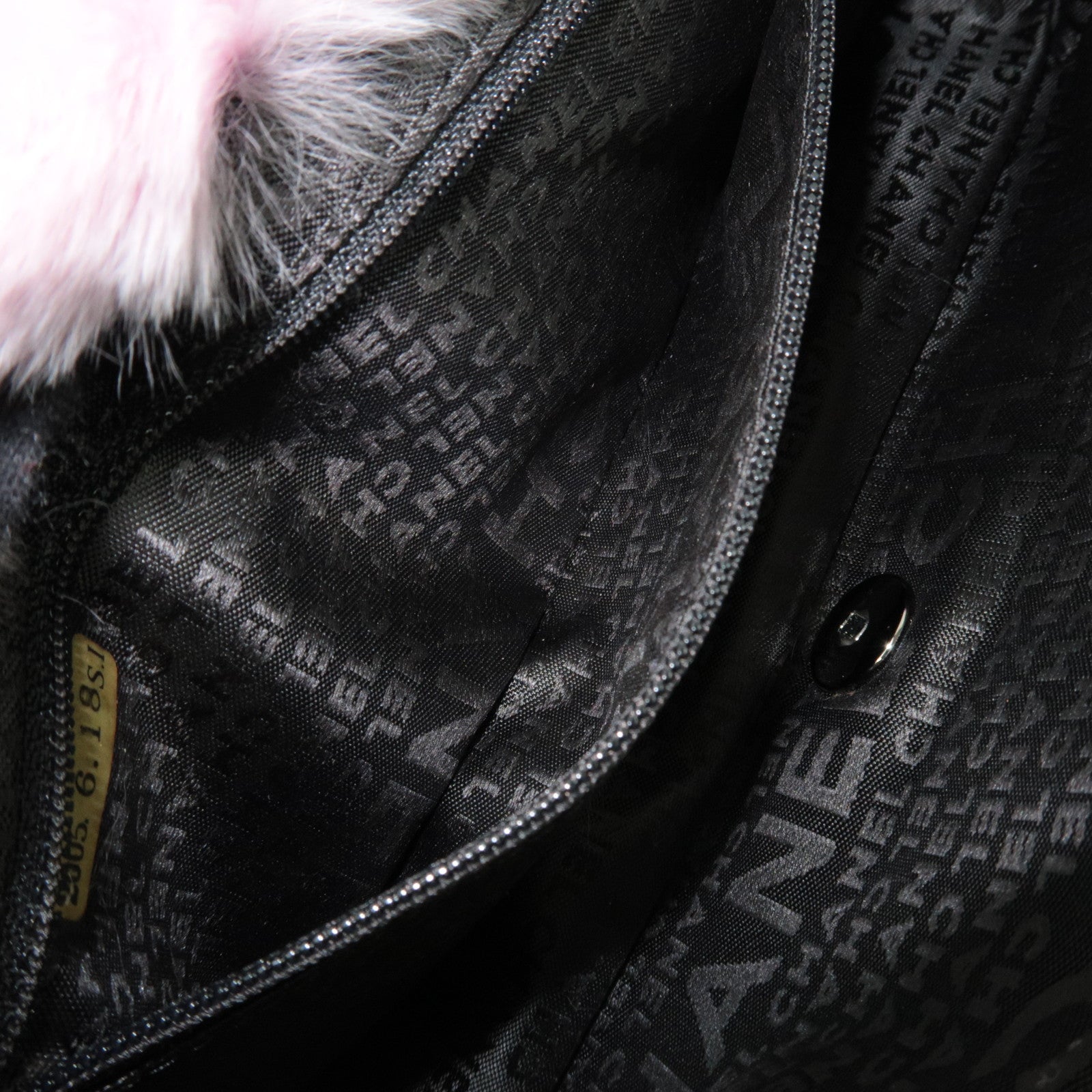 CHANEL Single Flap Fur Tweed Chain Shoulder Bag Lilac Silver HDW 10083518 *Box, Dust bag, G card