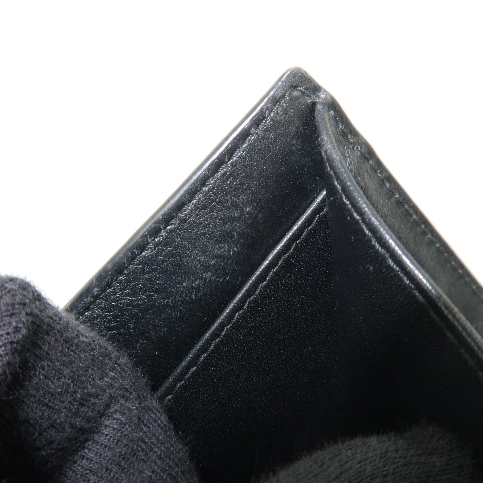 PRADA Tri-Fold Compact Wallet Vitello Move Leather Black 1MH021 *Box, G card