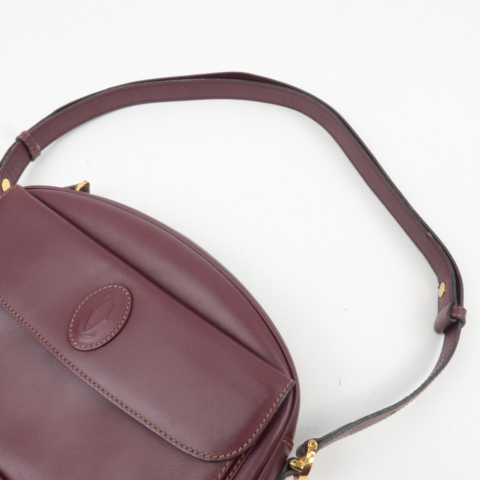Cartier Must Shoulder Bag Leather Bordeaux *Dust bag