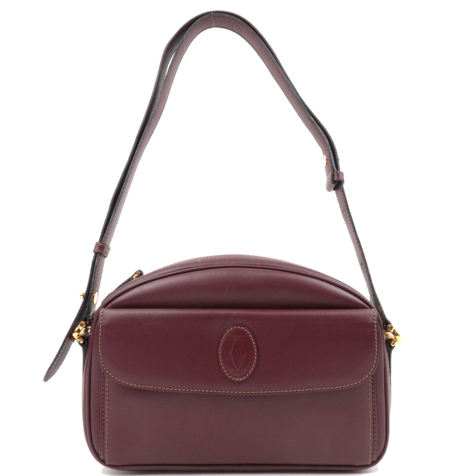 Cartier Must Shoulder Bag Leather Bordeaux *Dust bag81853