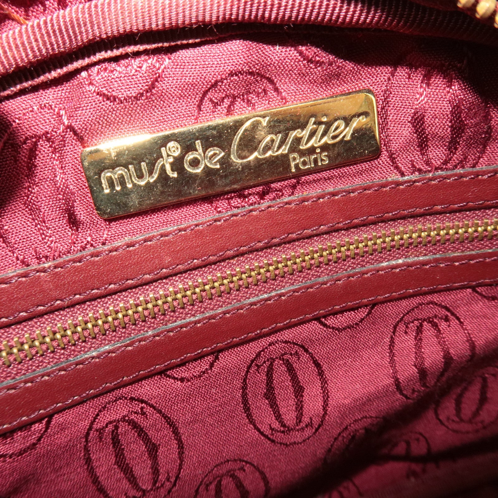 Cartier Must Shoulder Bag Leather Bordeaux *Dust bag