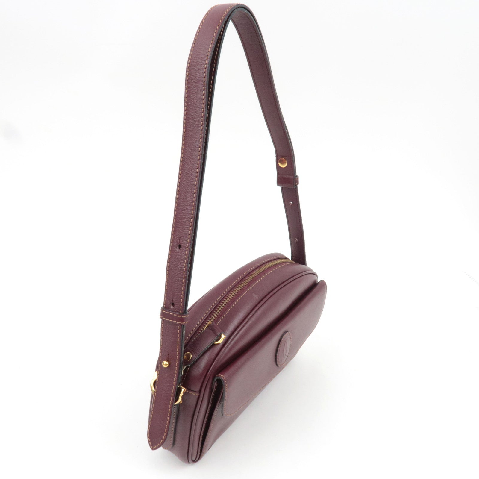Cartier Must Shoulder Bag Leather Bordeaux *Dust bag