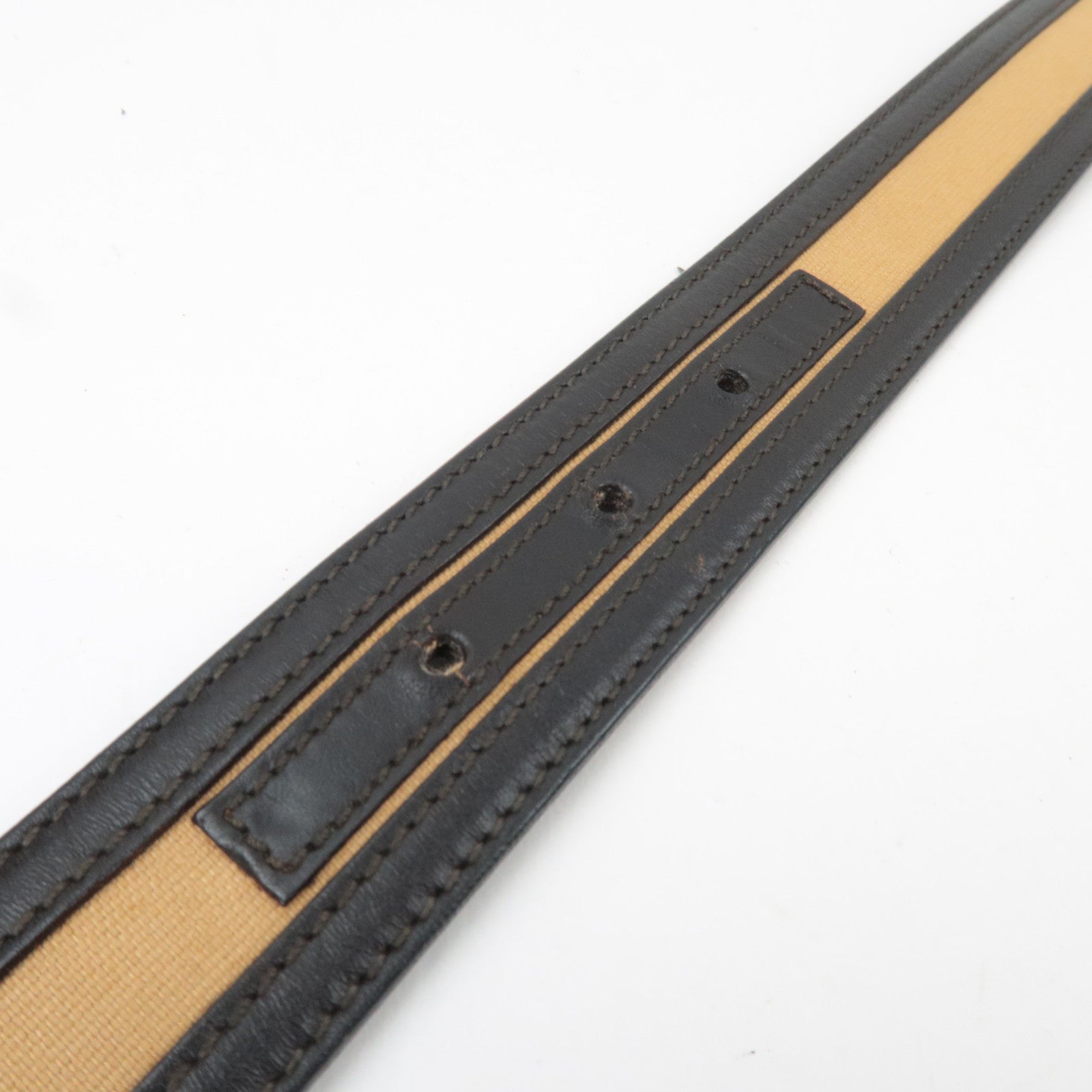 GUCCI Interlocking G Belt 70/28 Leather Canvas 037.1766.1371
