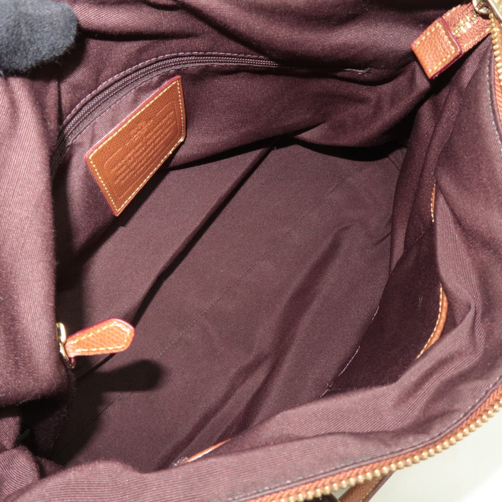 COACH Signature 2Way Handbag PVC Leather Beige Brown F34617 *Strap