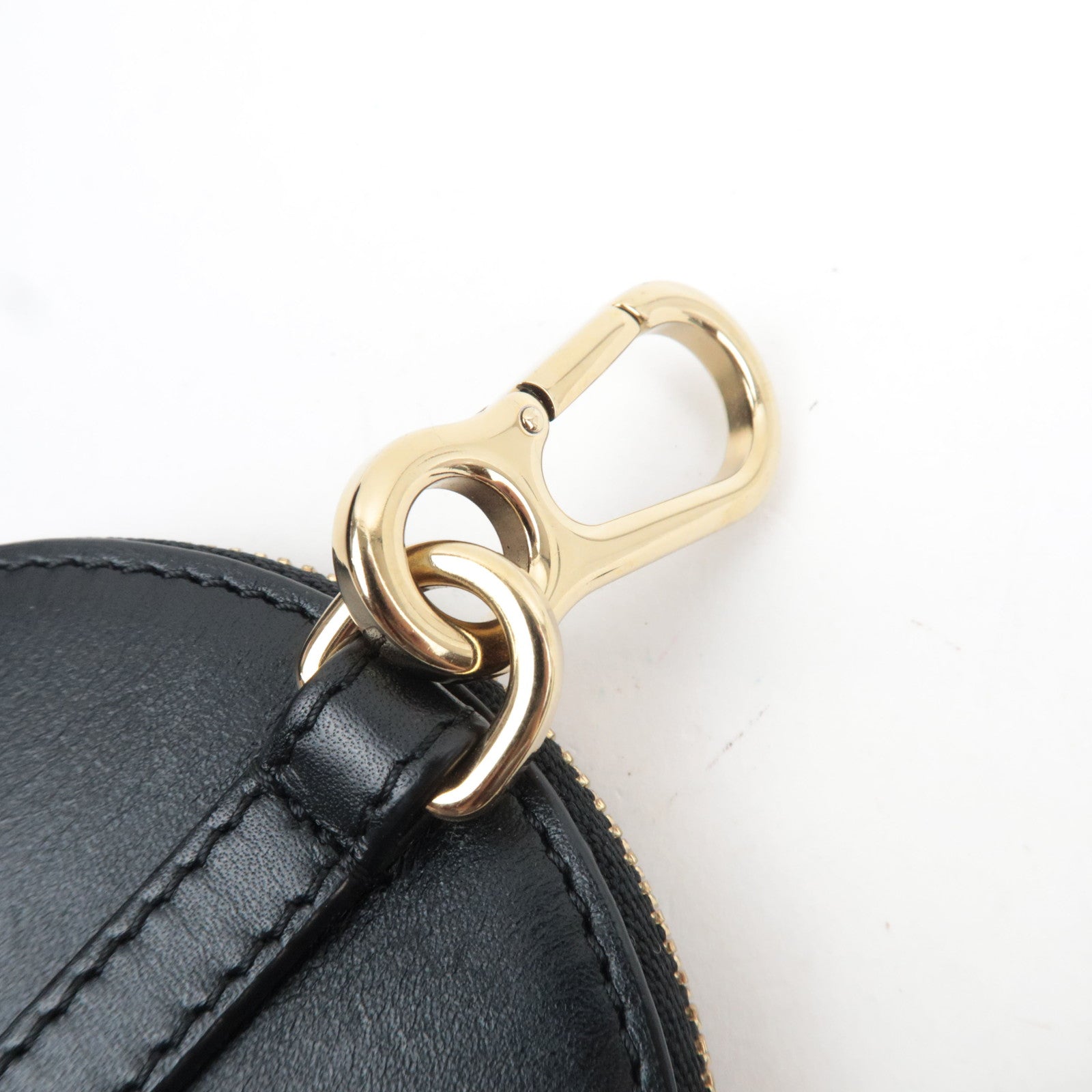 LOEWE Anagram Cookie Charm Coin Case Jacquard Calfskin Navy Black *Box, Dust bag