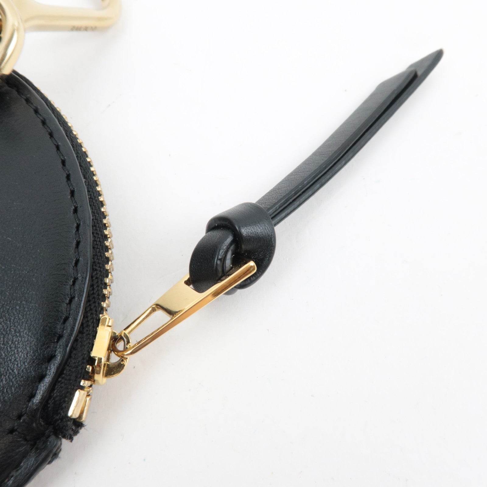 LOEWE Anagram Cookie Charm Coin Case Jacquard Calfskin Navy Black *Box, Dust bag